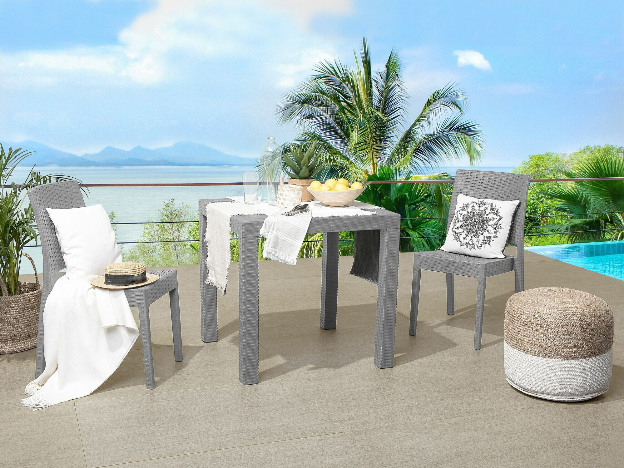 Vrtni stol Berwyn 2603 (Svijetlo siva)