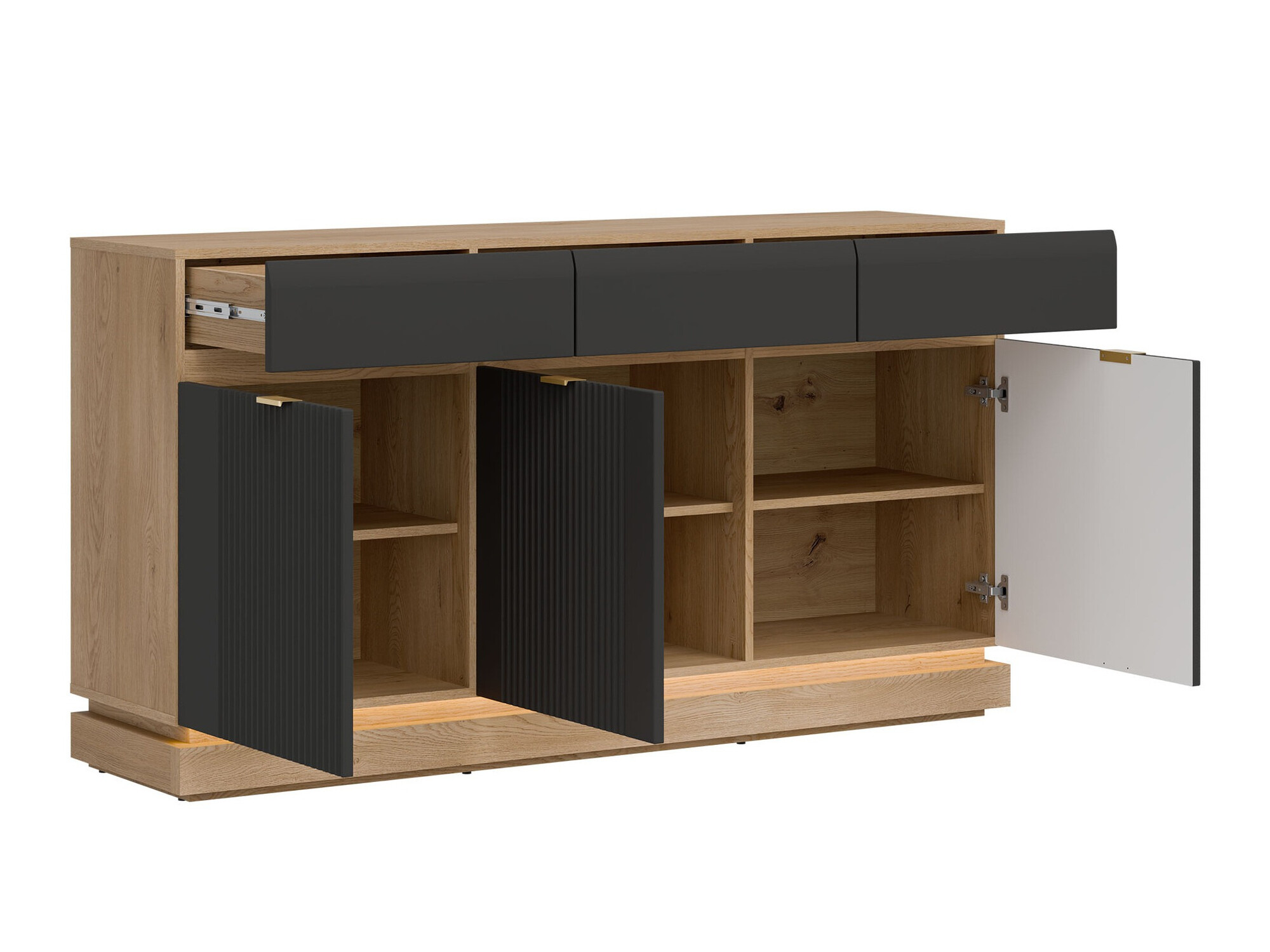 Komoda Teselbu 104 (Antracit + Hrast)