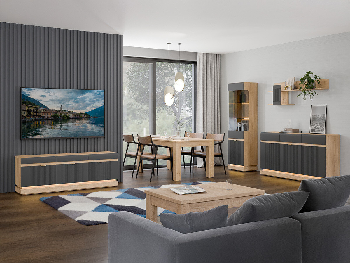 Komoda Teselbu 104 (Antracit + Hrast)