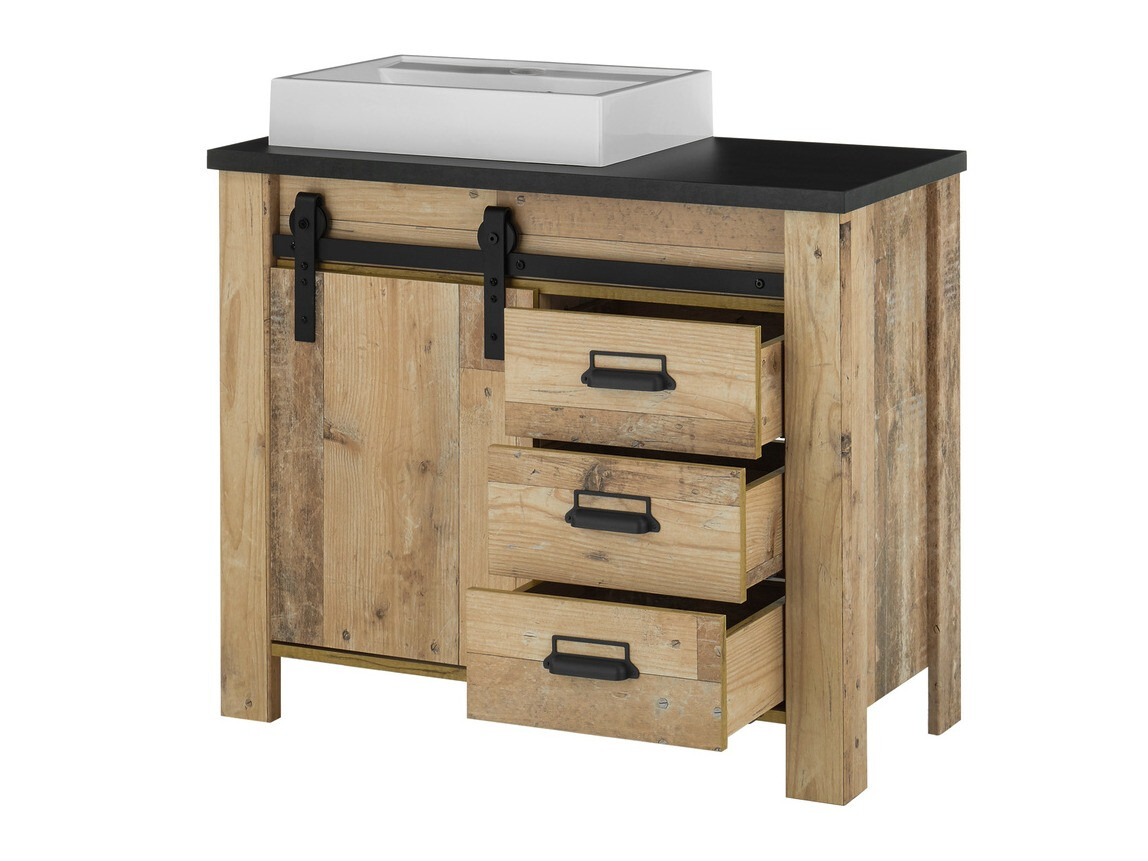 Kupaonski namještaj Cirtale 136 (Starinsko drvo + Antracit)