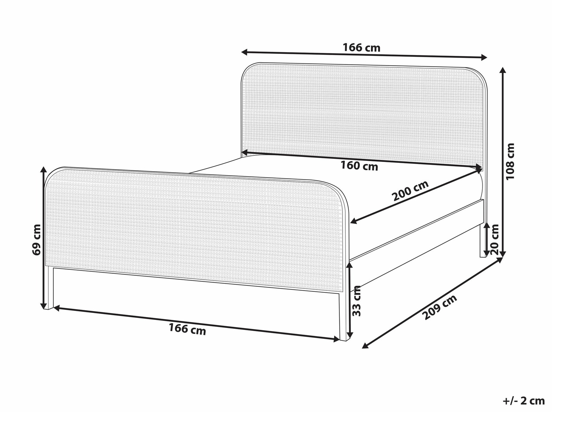 Krevet Berwyn 2613 (Svijetlo smeđa)