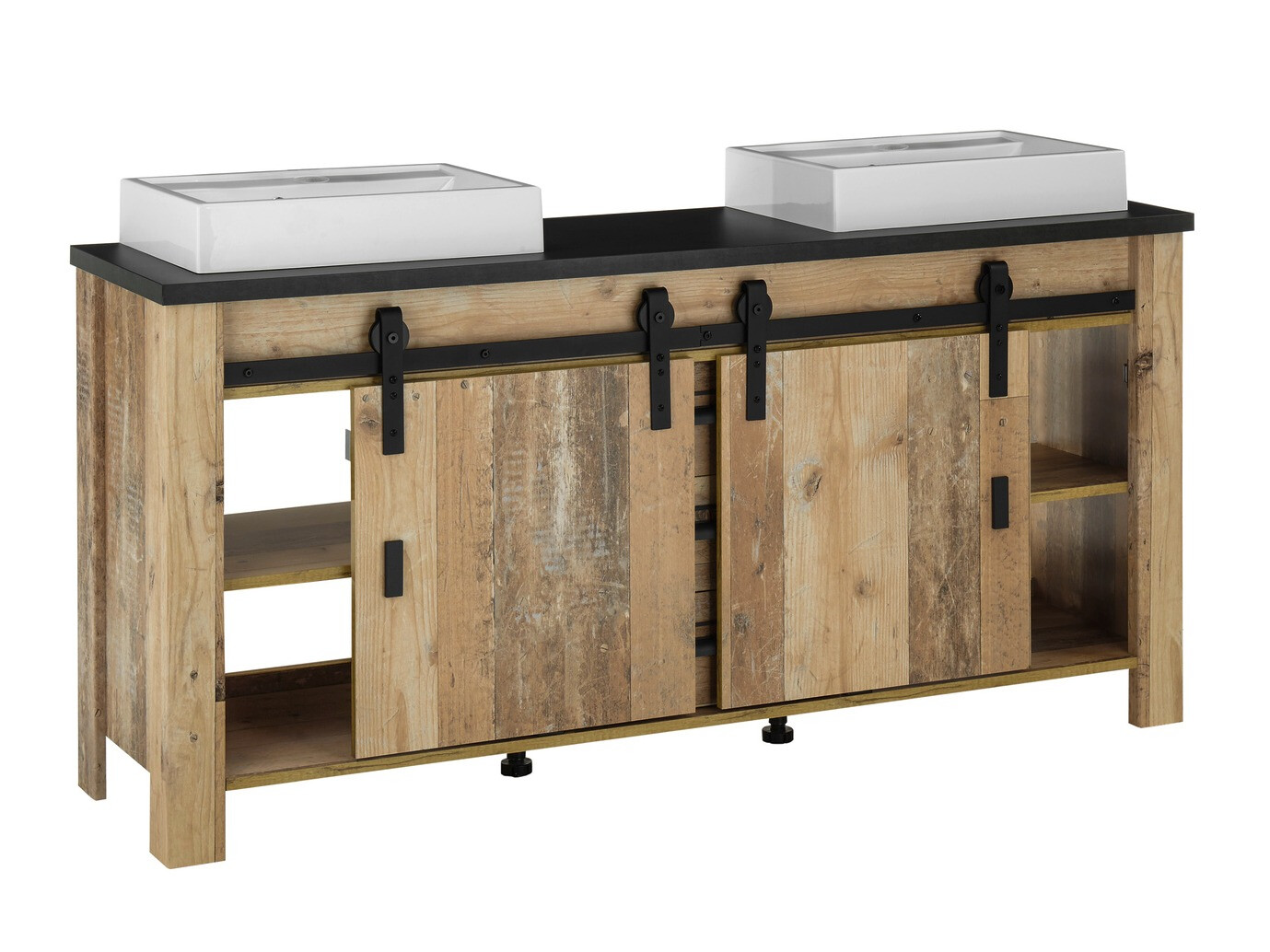 Kupaonski namještaj Cirtale 137 (Starinsko drvo + Antracit)