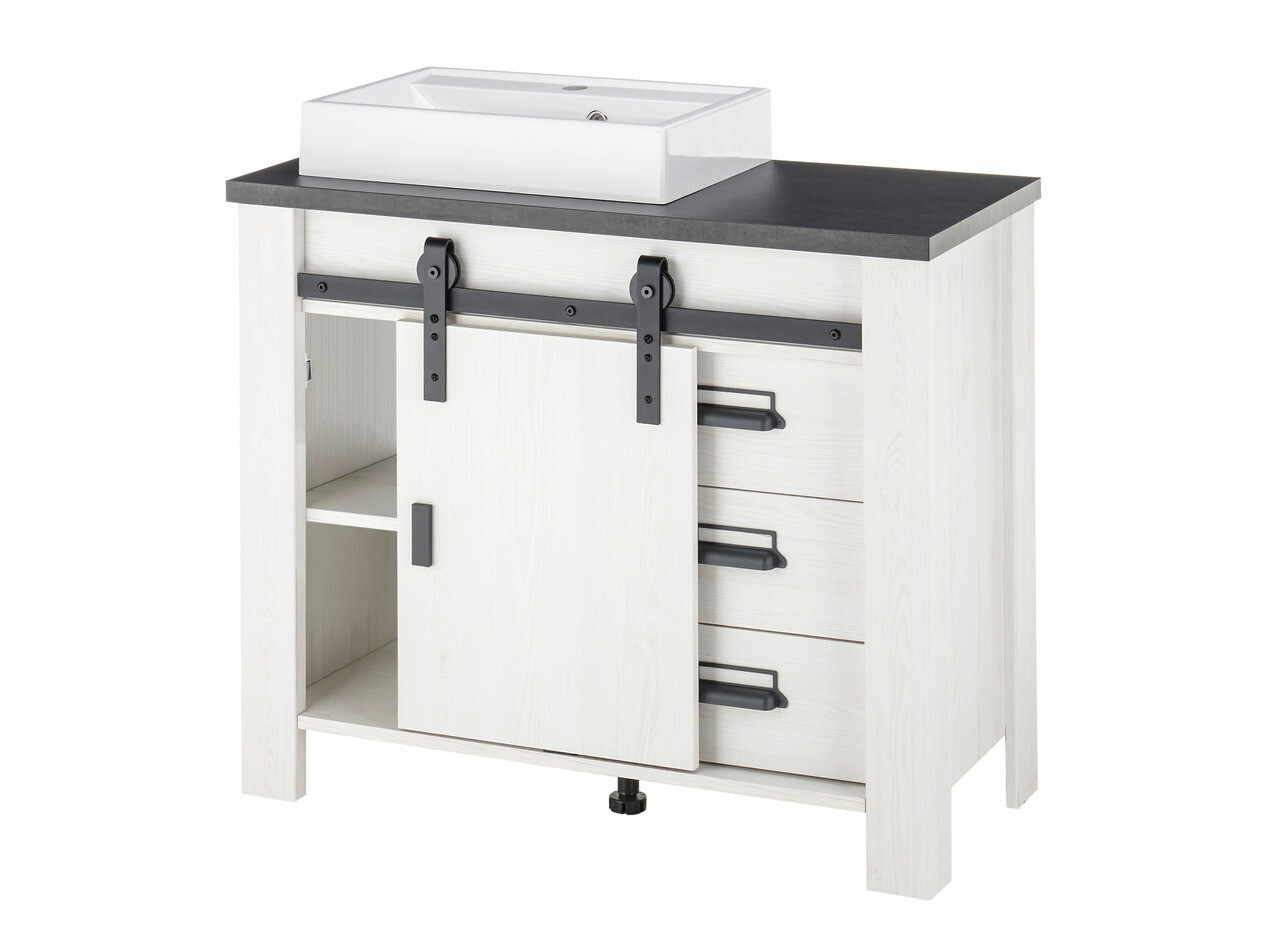 Kupaonski namještaj Cirtale 138 (Izbijeljeni bor + Antracit)