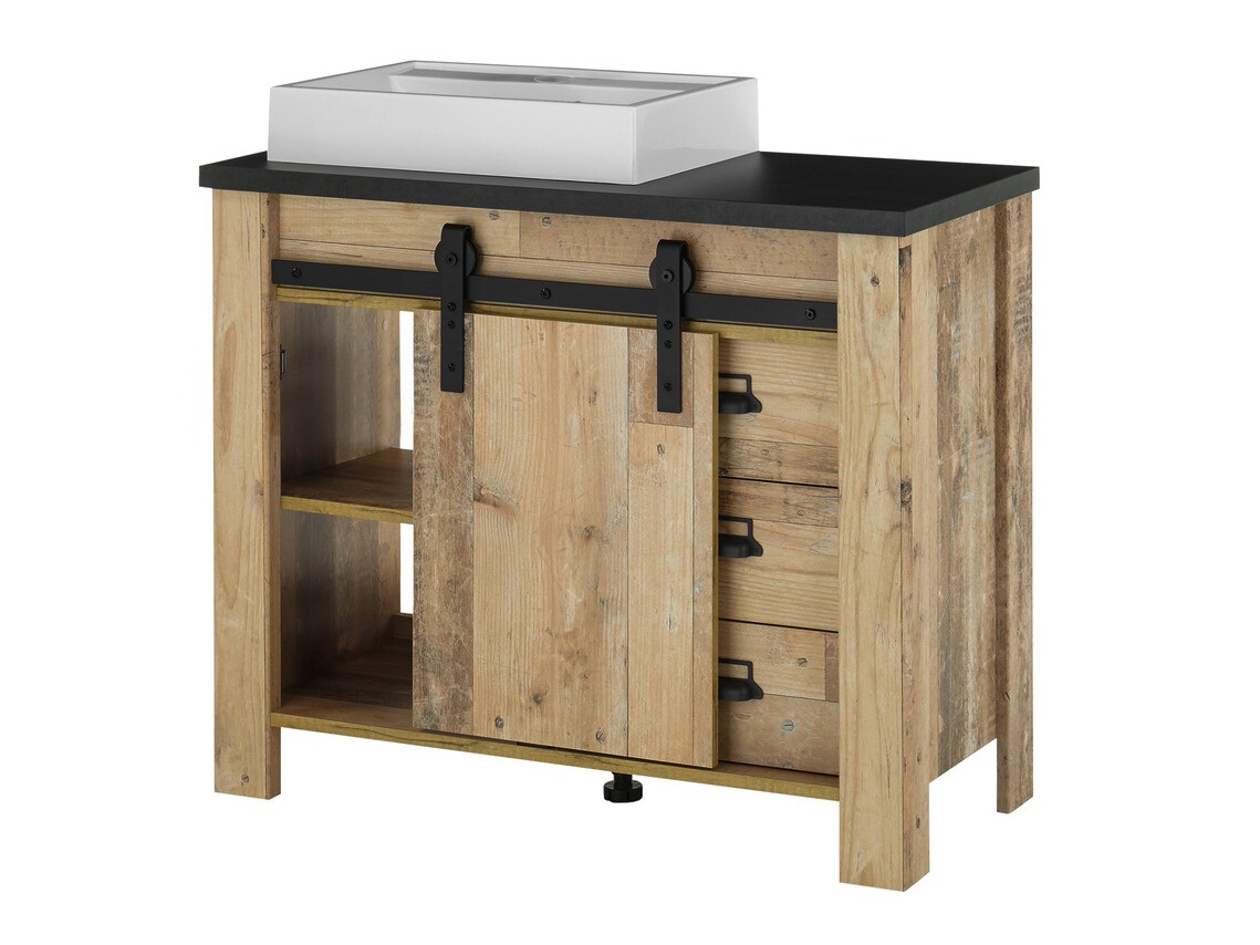 Kupaonski namještaj Cirtale 138 (Starinsko drvo + Antracit)