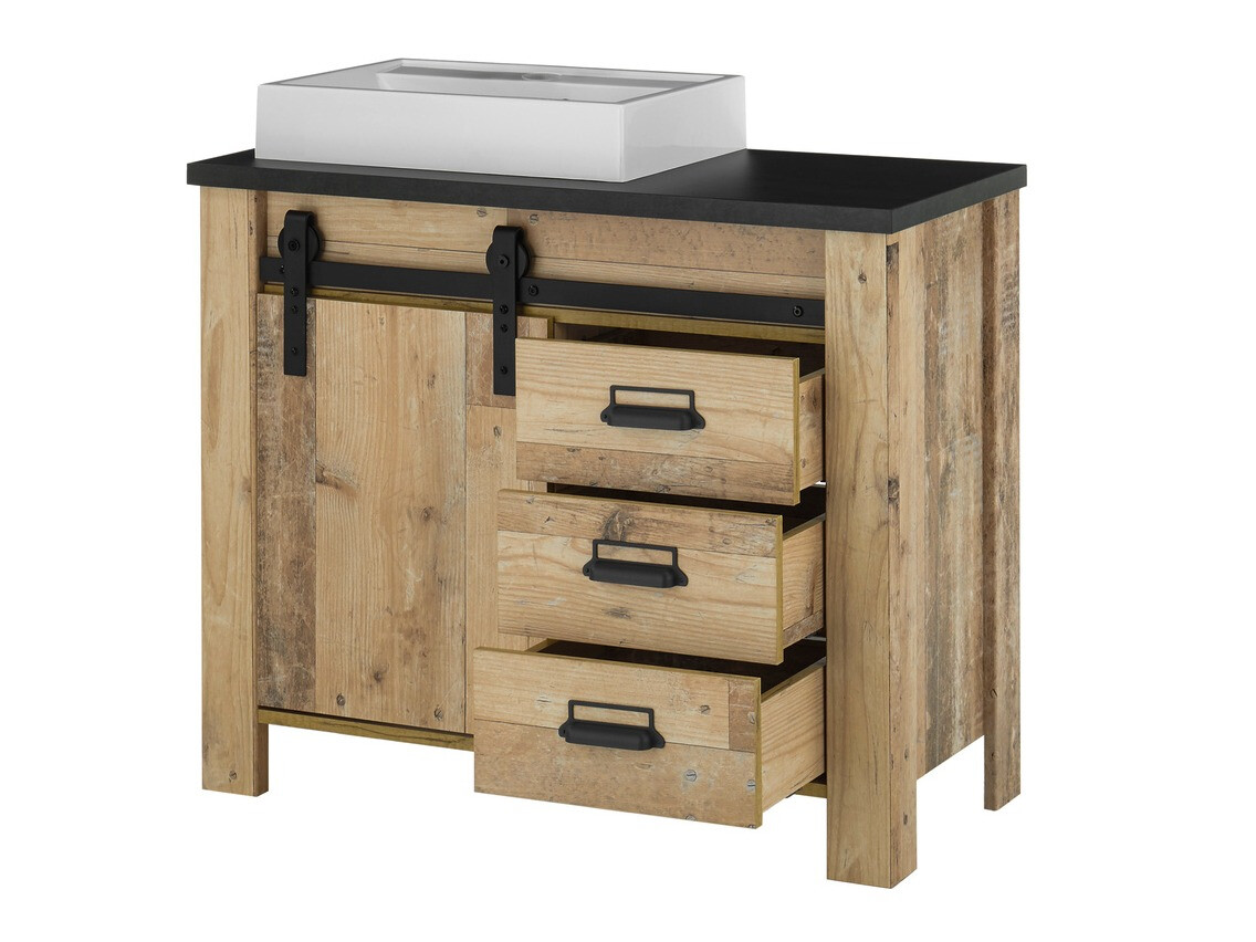 Kupaonski namještaj Cirtale 139 (Starinsko drvo + Antracit)