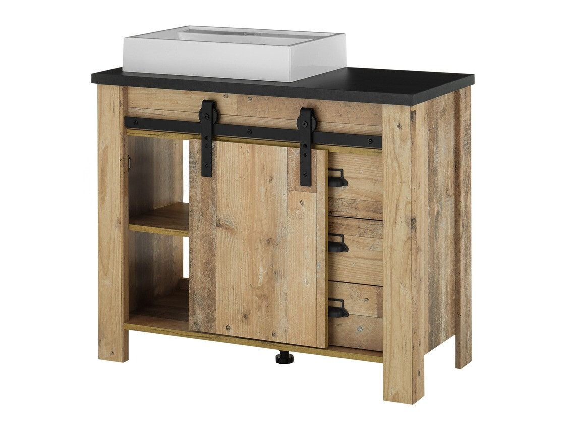 Kupaonski namještaj Cirtale 139 (Starinsko drvo + Antracit)