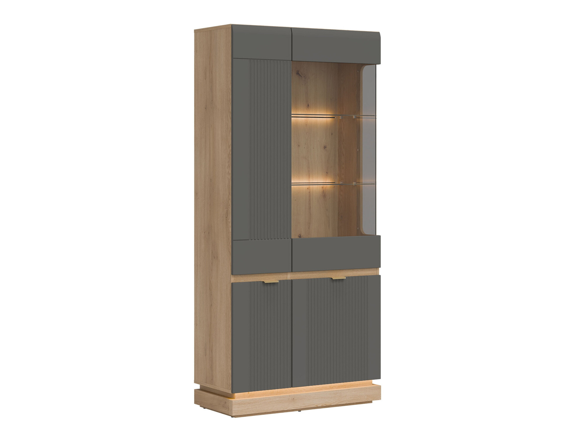 Polica Teselbu 111 (Siva + Hrast)