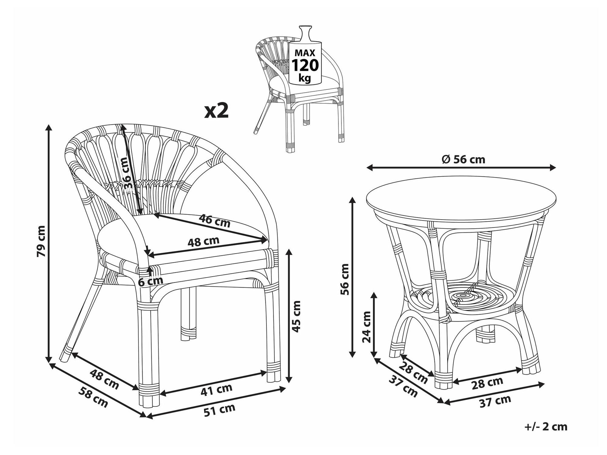 Balkonska garnitura Berwyn 2618