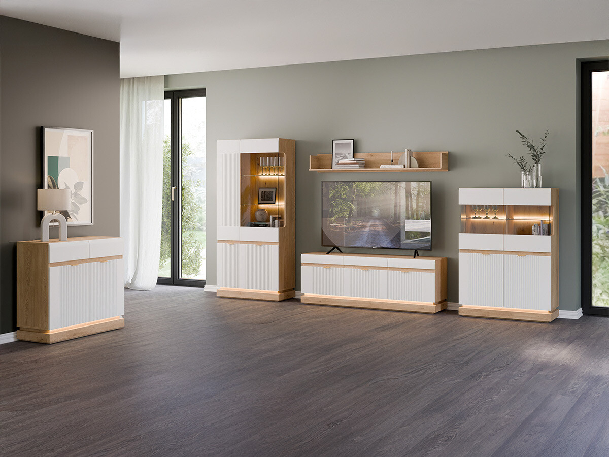 Dnevni boravak Teselbu 116 (Bijela + Hrast)