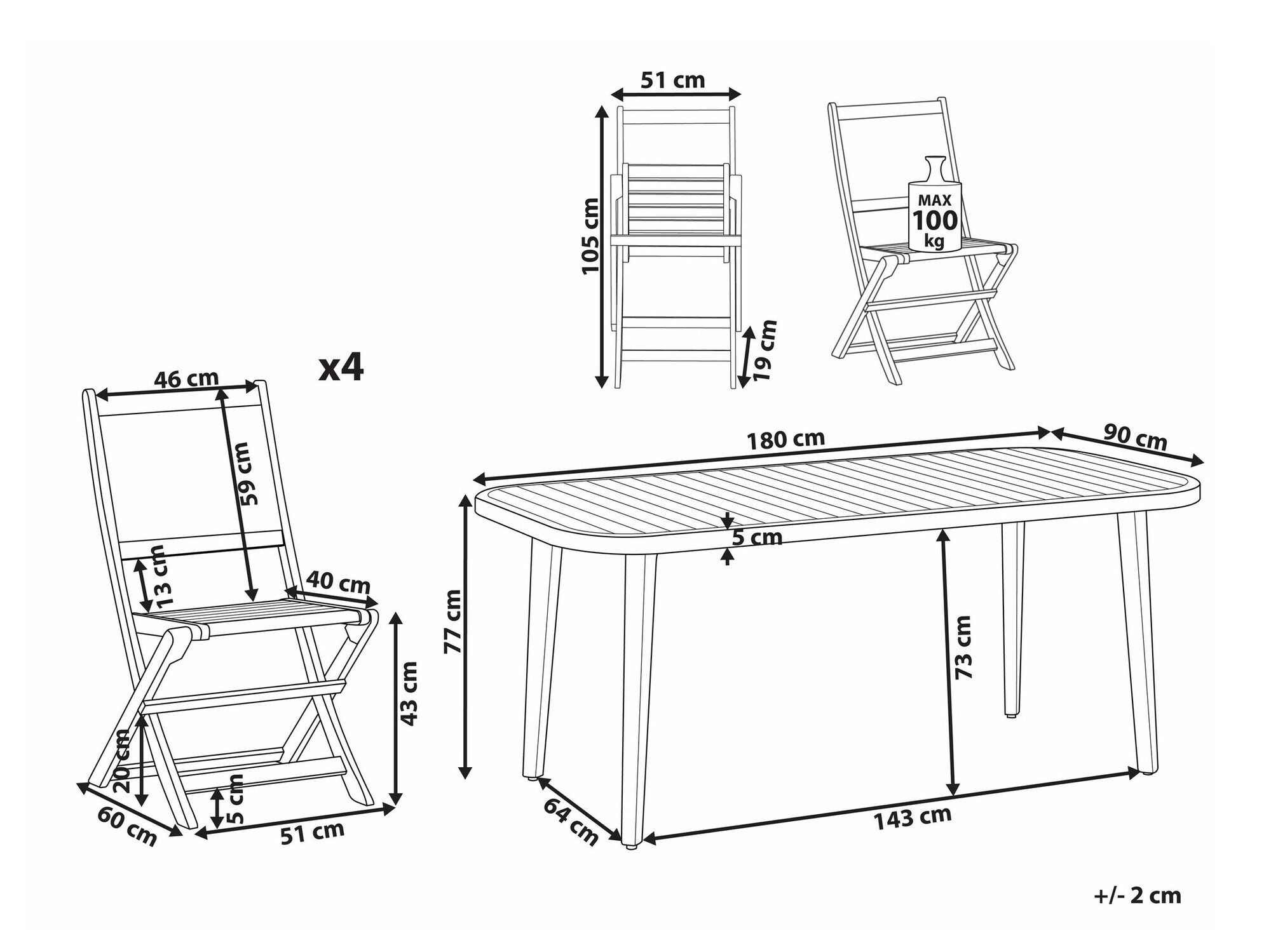 Set stola i stolica Berwyn 2623