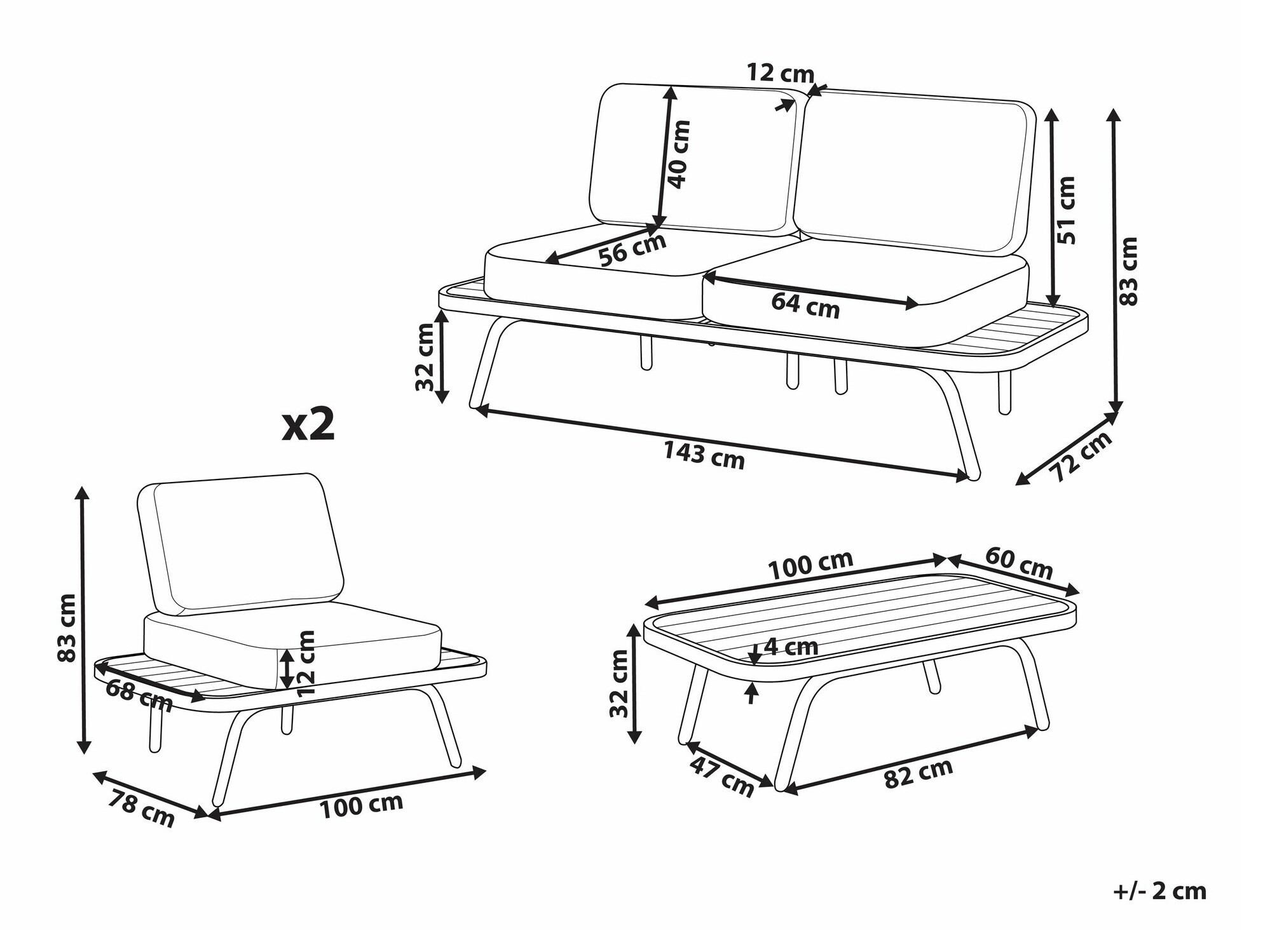 Set vrtnog namještaja Berwyn 2620
