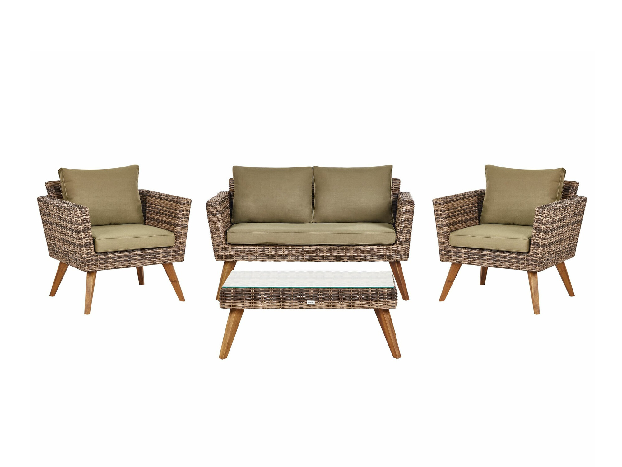 Set vrtnog namještaja Berwyn 2626 (Smeđa + Svijetla maslina)