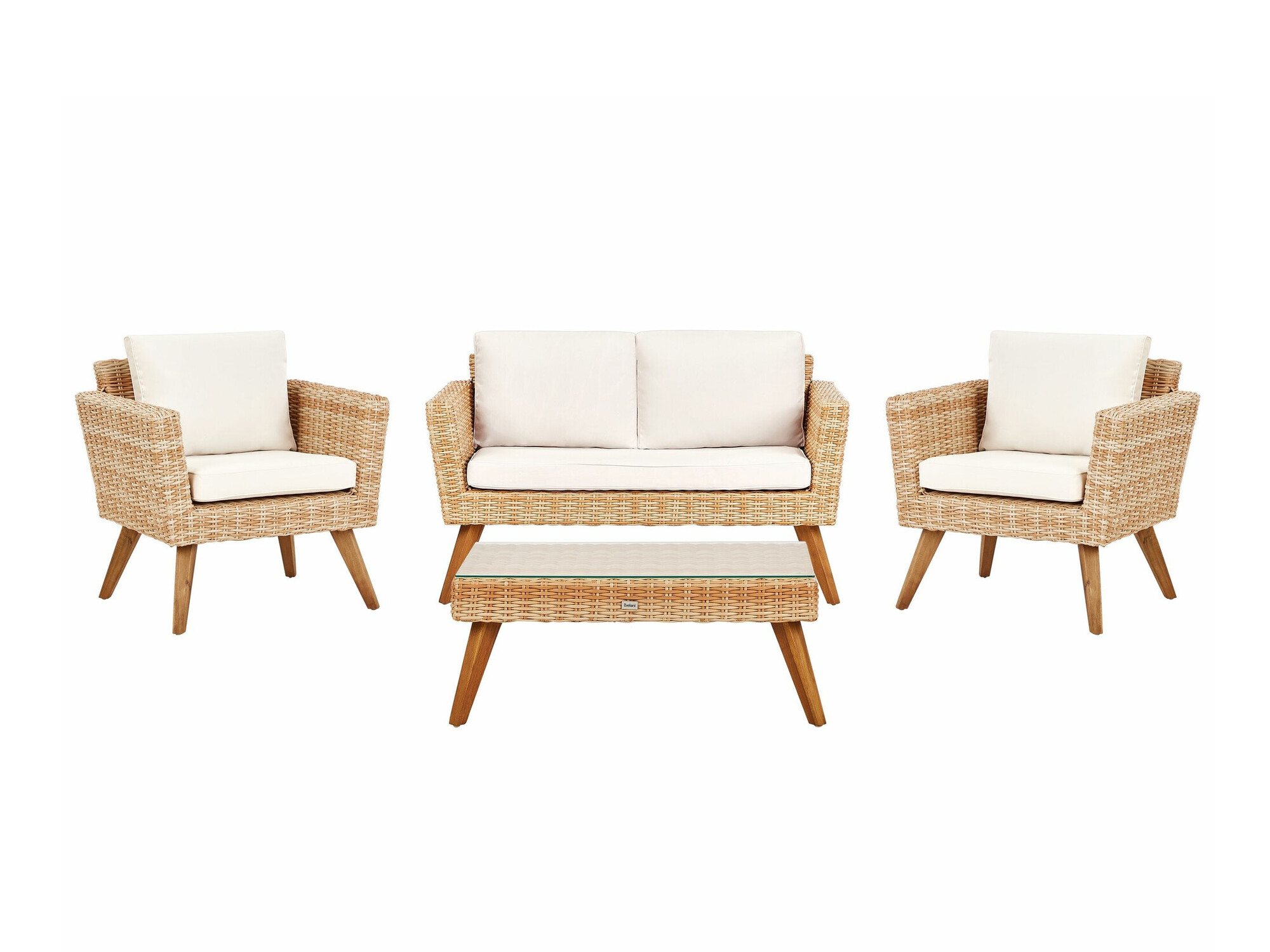 Set vrtnog namještaja Berwyn 2626 (Svijetlo smeđa + Bijela)