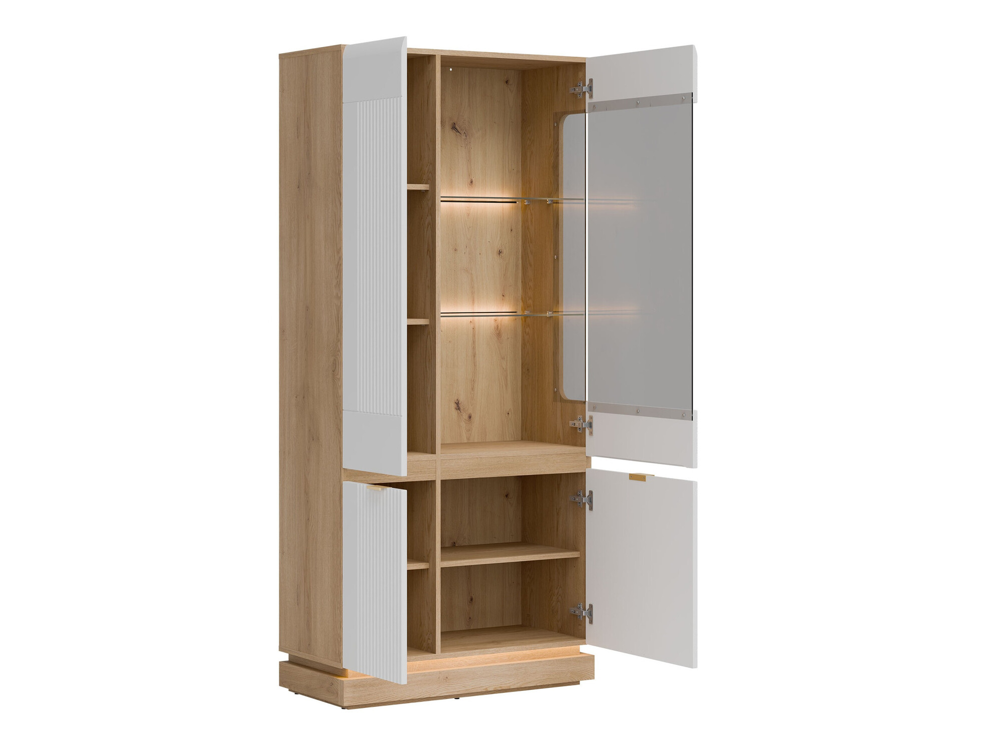 Set za dnevni boravak Teselbu 116 (Bijela + Hrast)