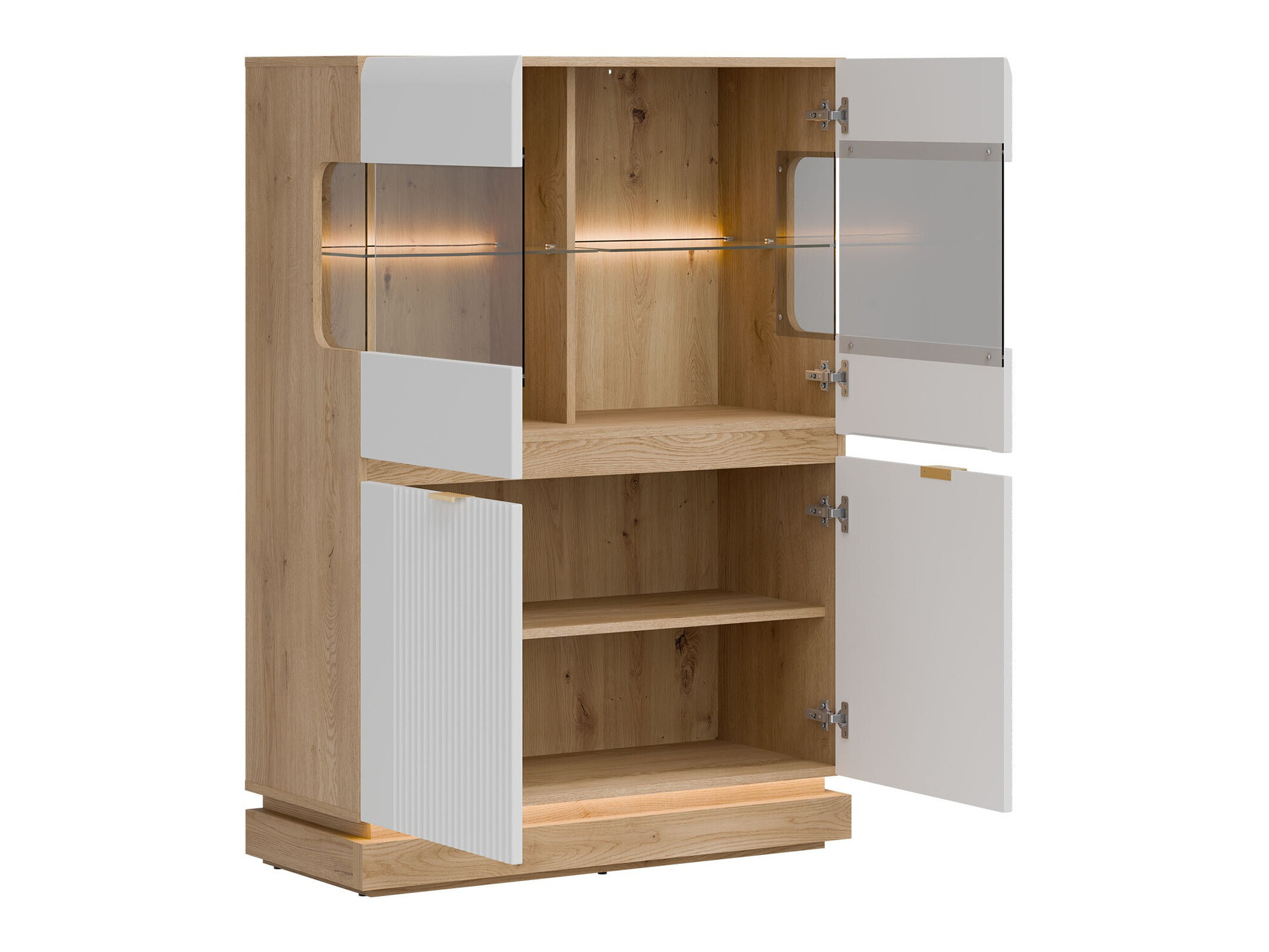 Set za dnevni boravak Teselbu 116 (Bijela + Hrast)