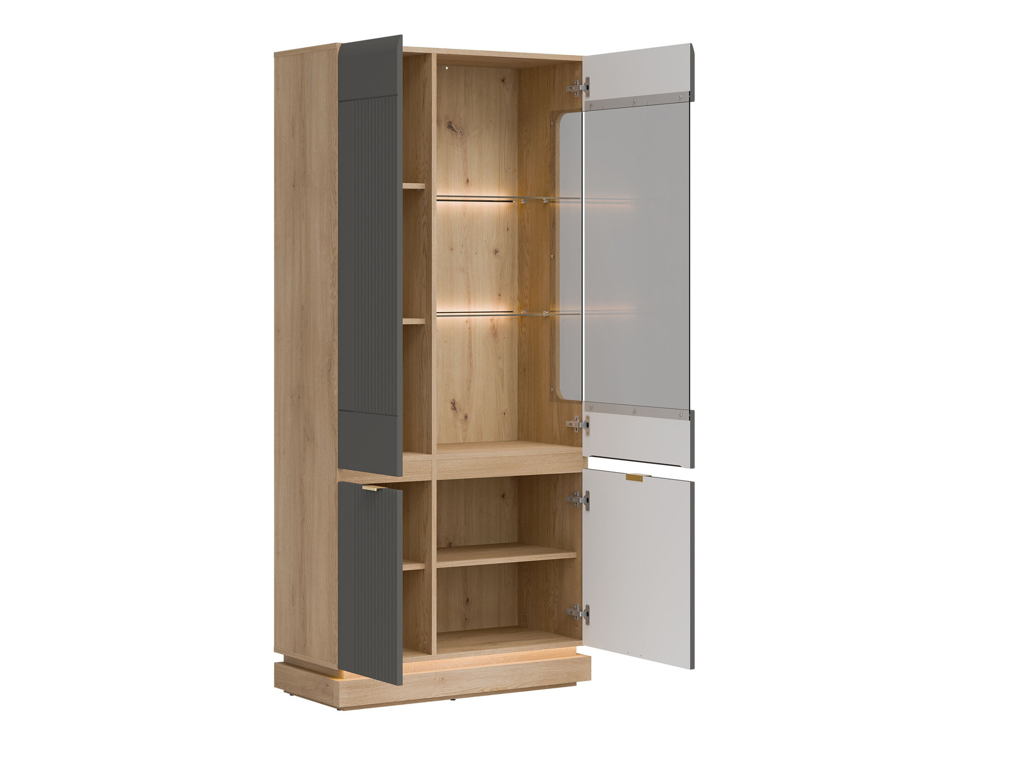 Set za dnevni boravak Teselbu 116 (Siva + Hrast)