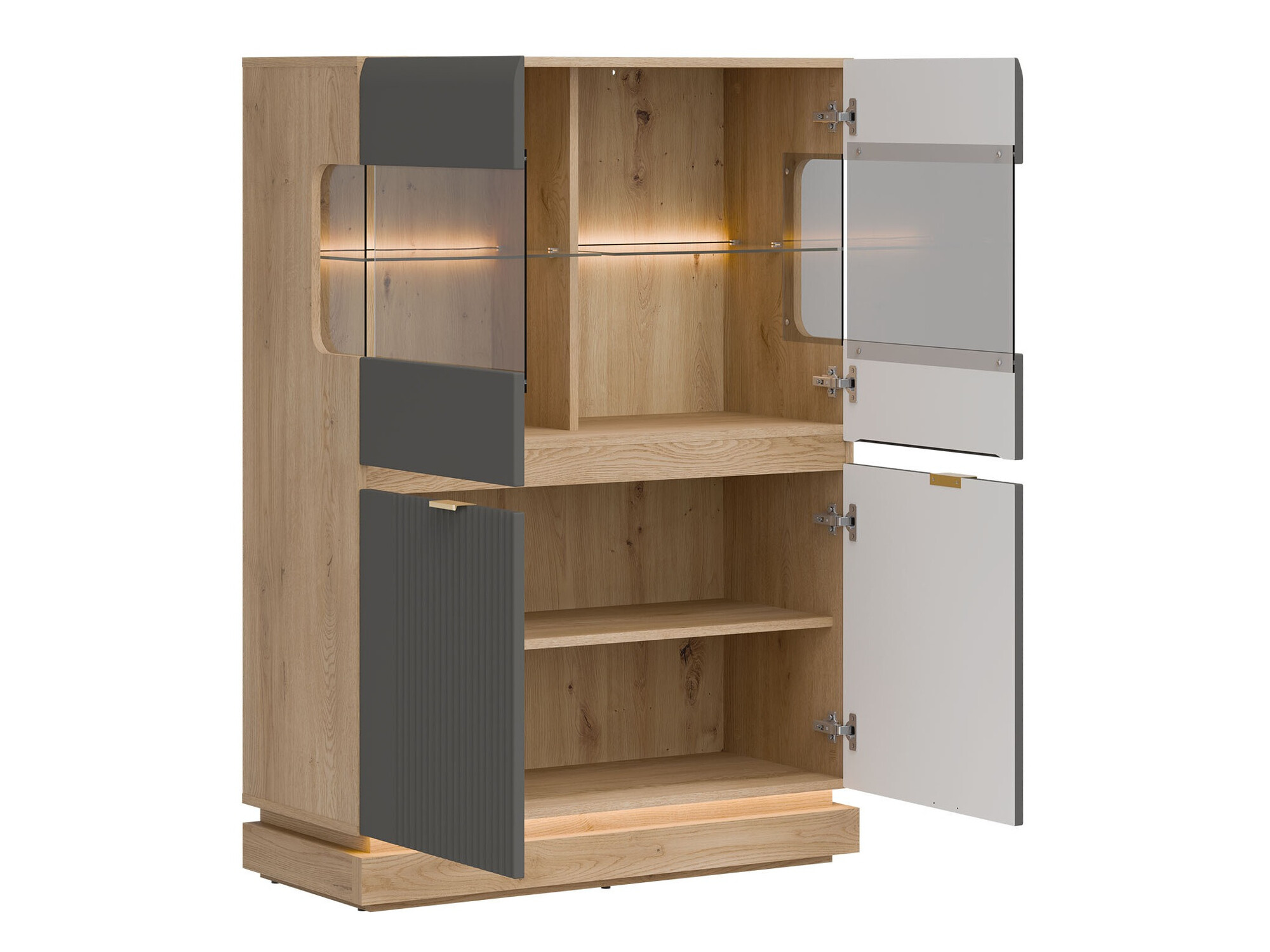 Set za dnevni boravak Teselbu 116 (Siva + Hrast)