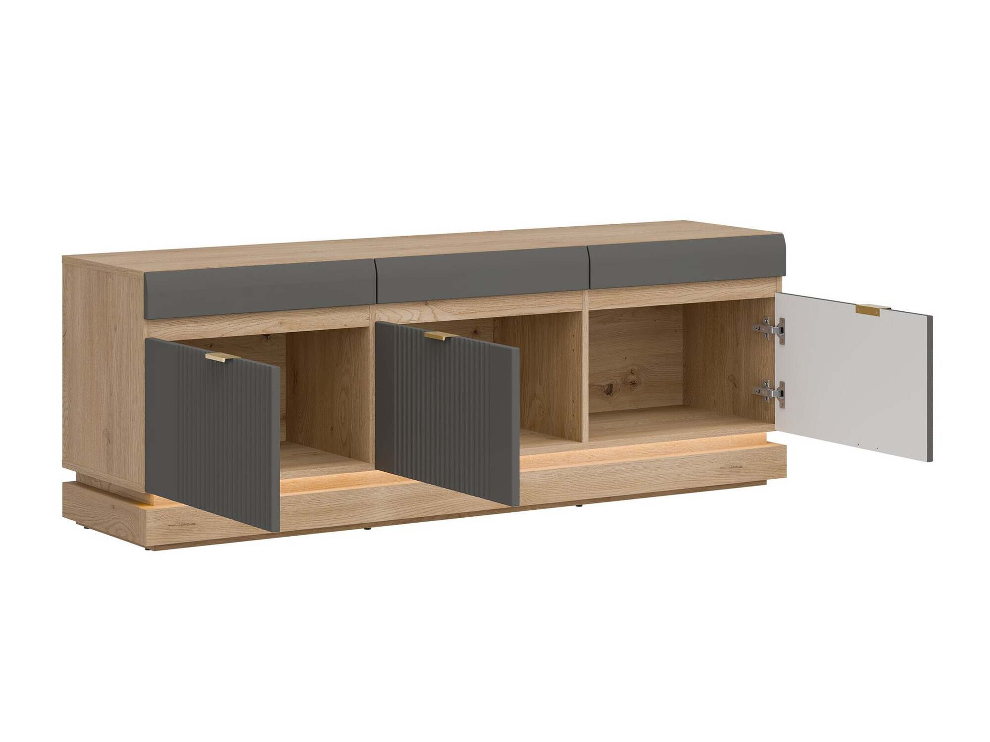 Set za dnevni boravak Teselbu 116 (Siva + Hrast)