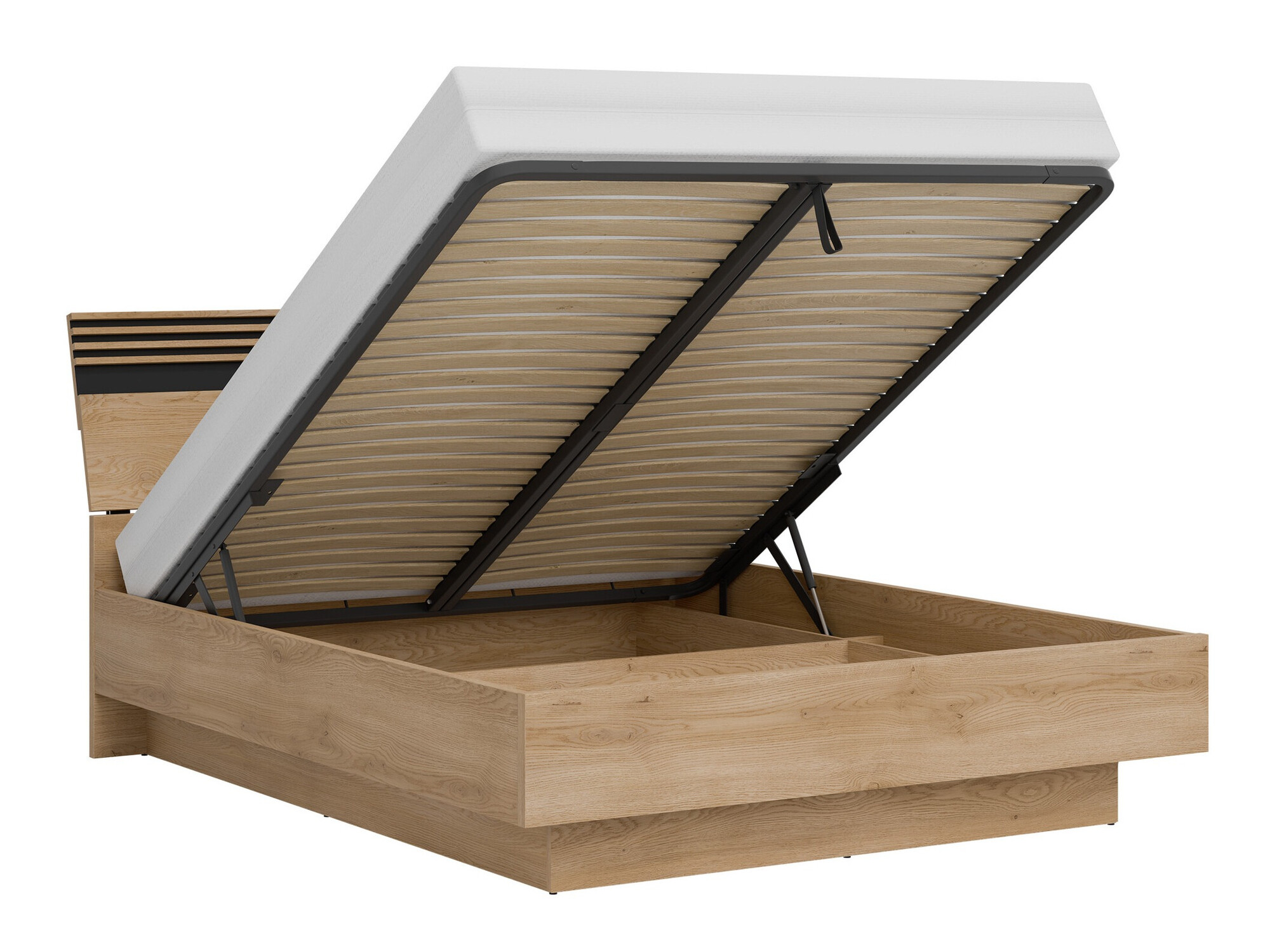 Set za spavaću sobu Teselbu 117 (Antracit + Hrast)