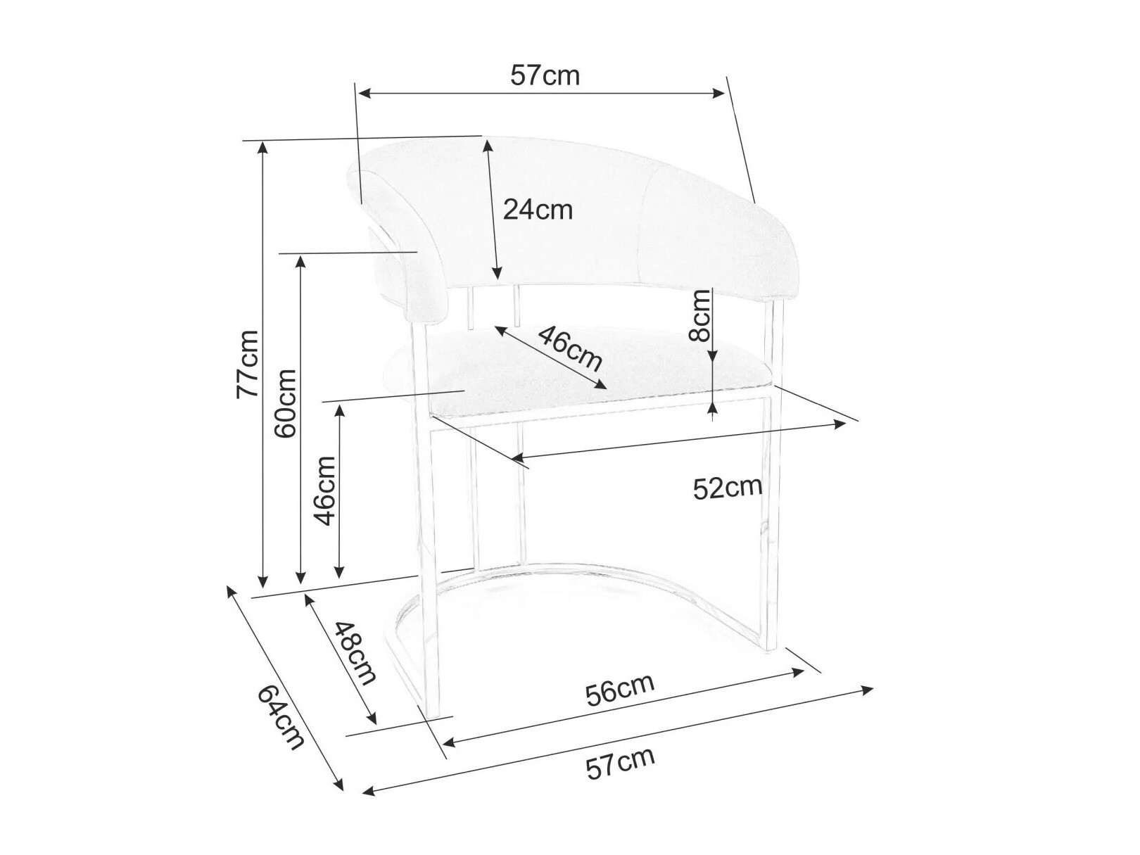 Stolica Detroit 740 (Krem)