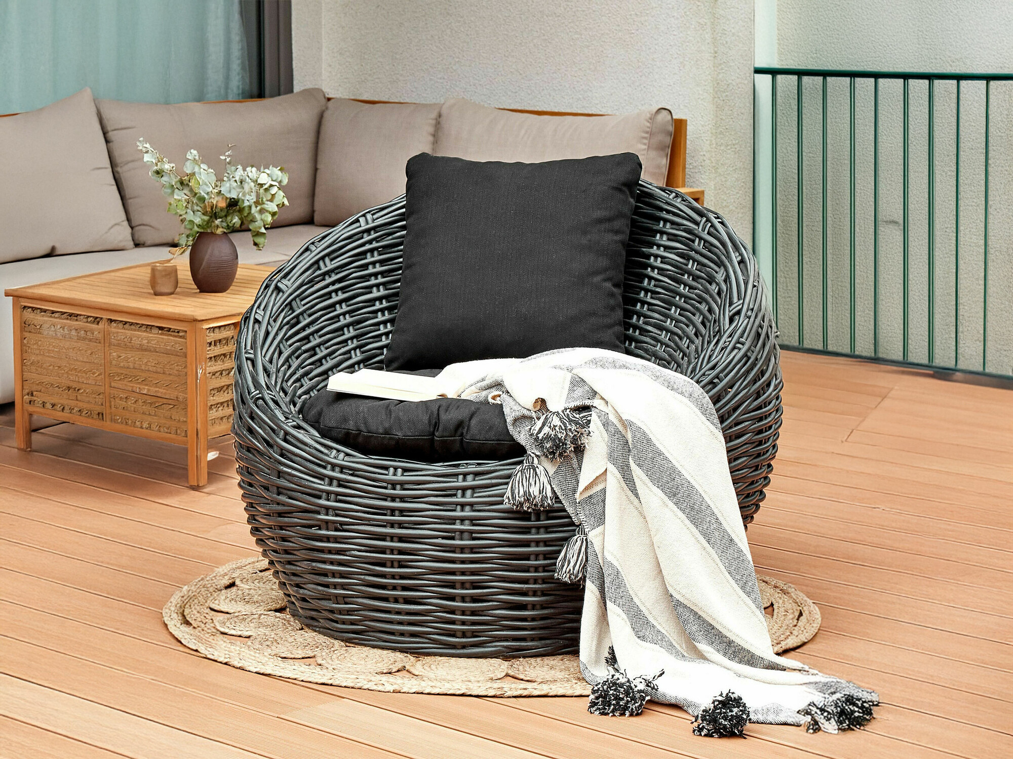 Vrtna fotelja Berwyn 2598 (Crna)