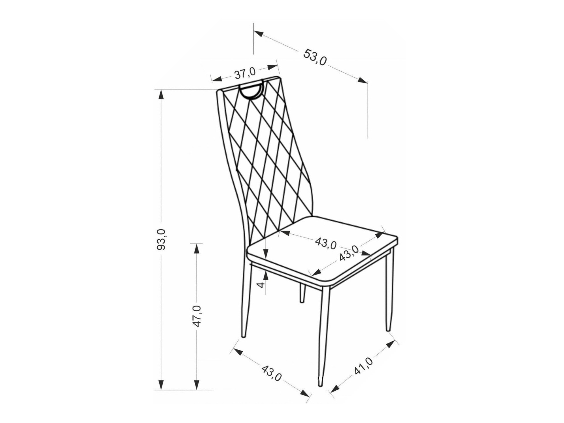 Stolica Houston 1952 (Siva)