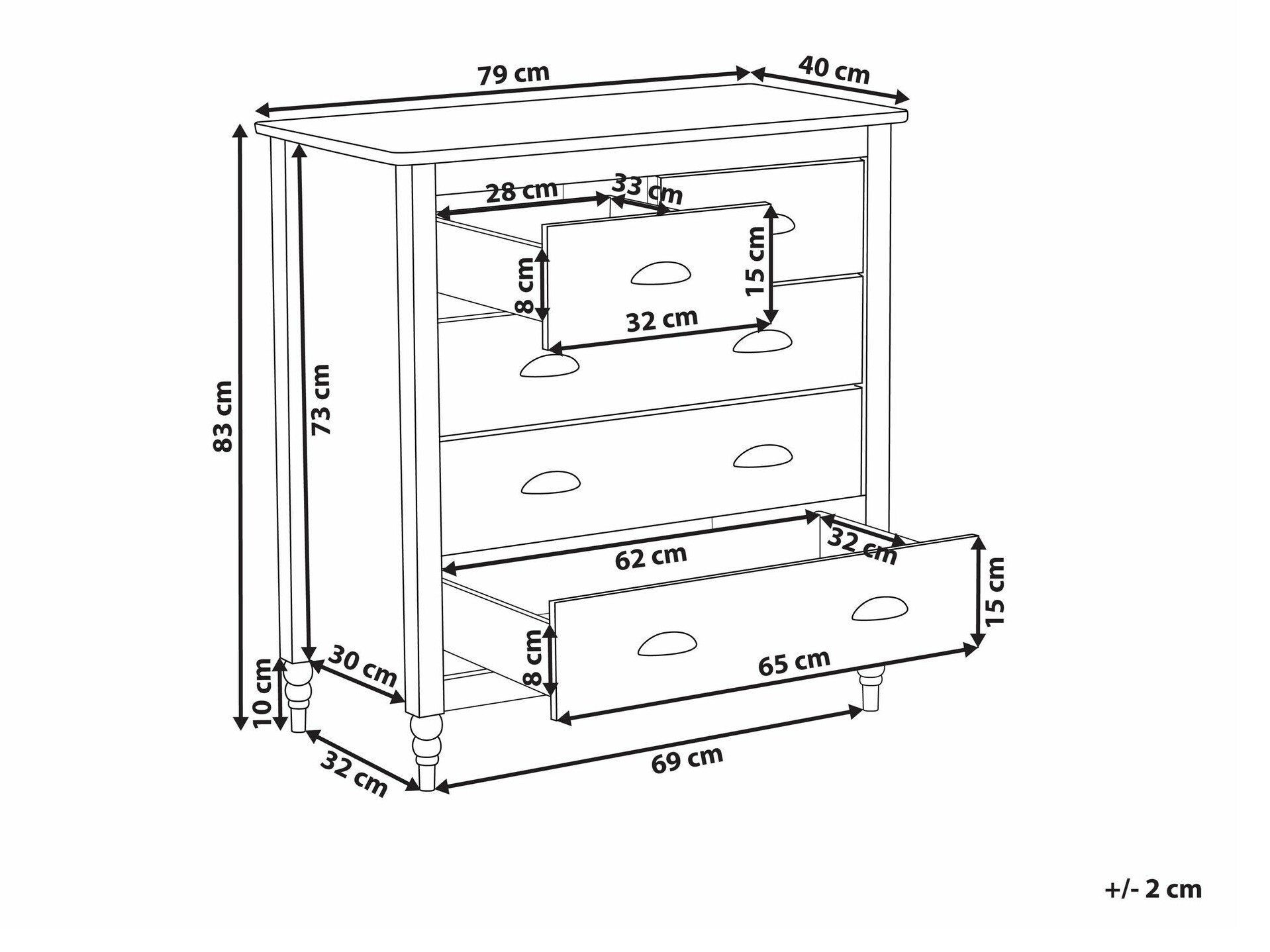 Komoda Berwyn 2641 (Bijela)