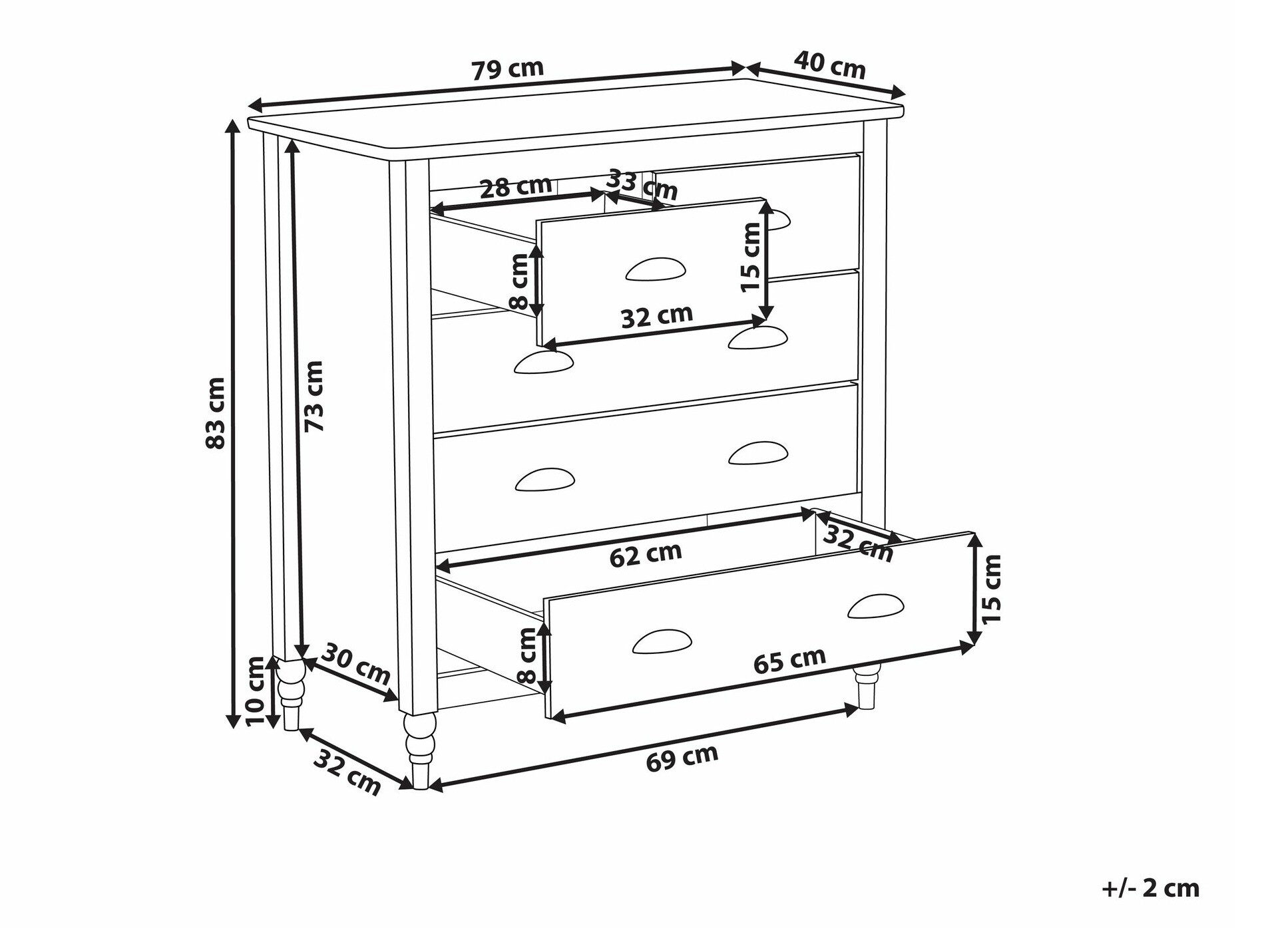 Komoda Berwyn 2641 (Crna)