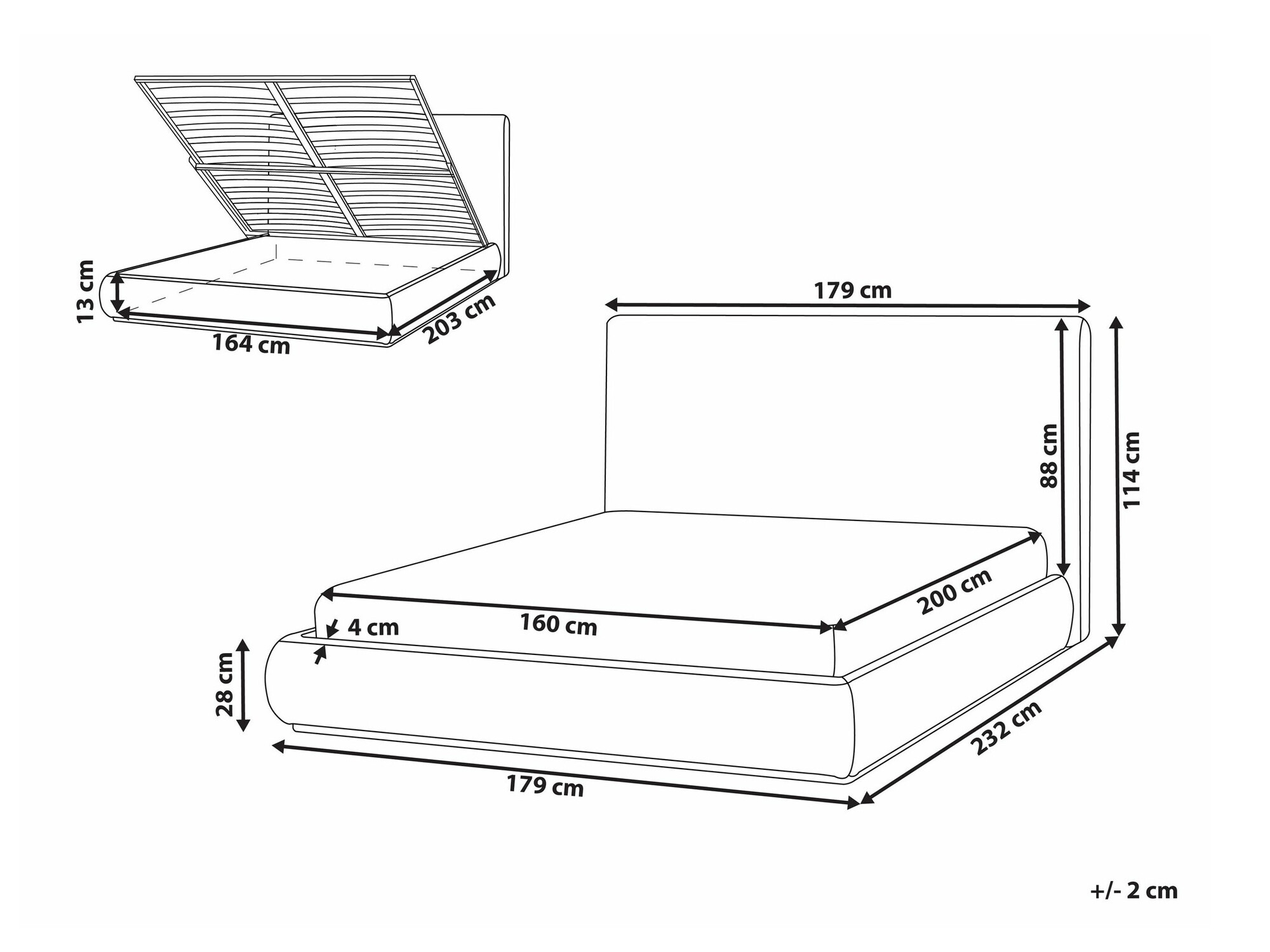 Krevet Berwyn 2642 (Bež)