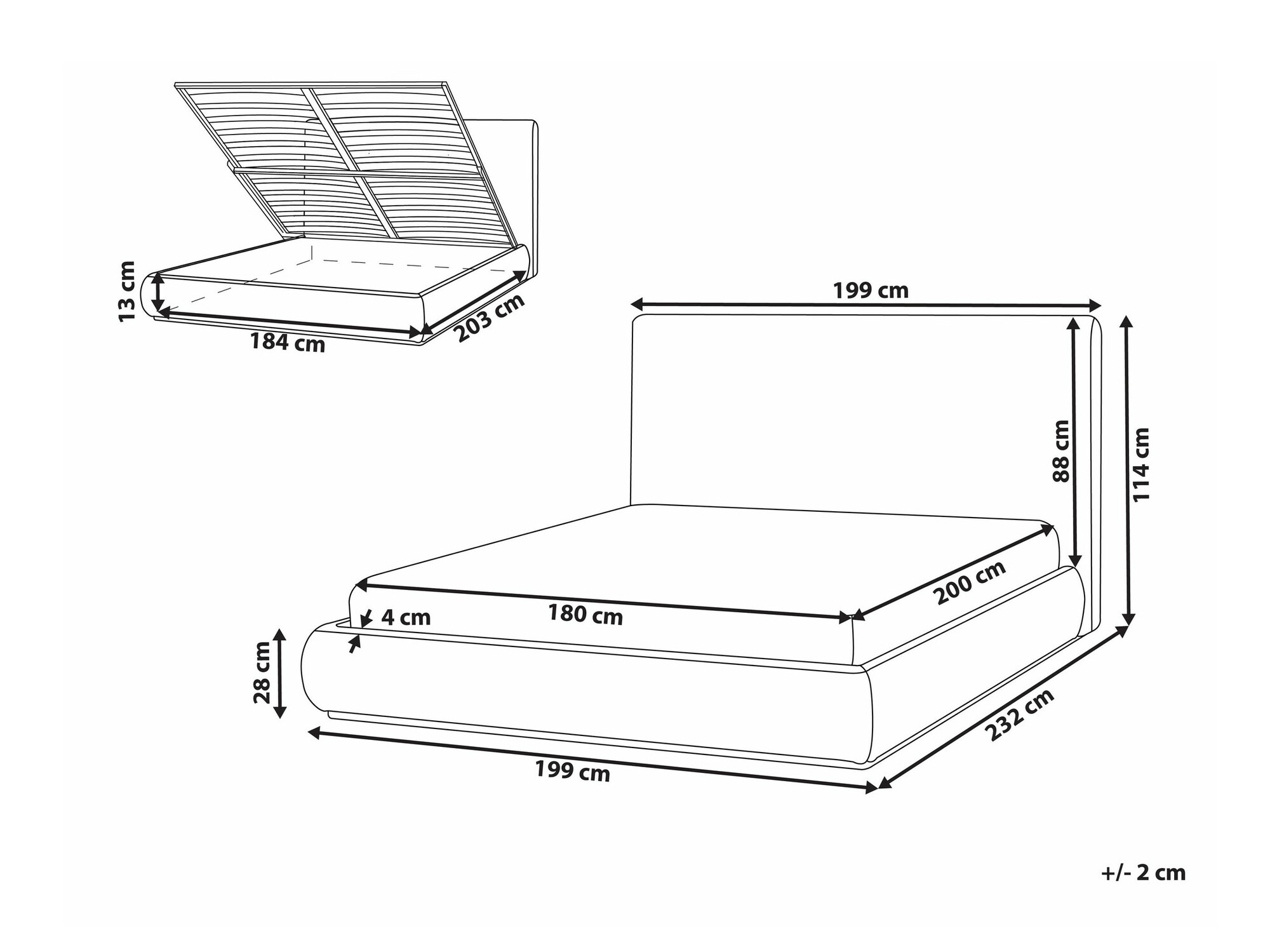 Krevet Berwyn 2642 (Bež)