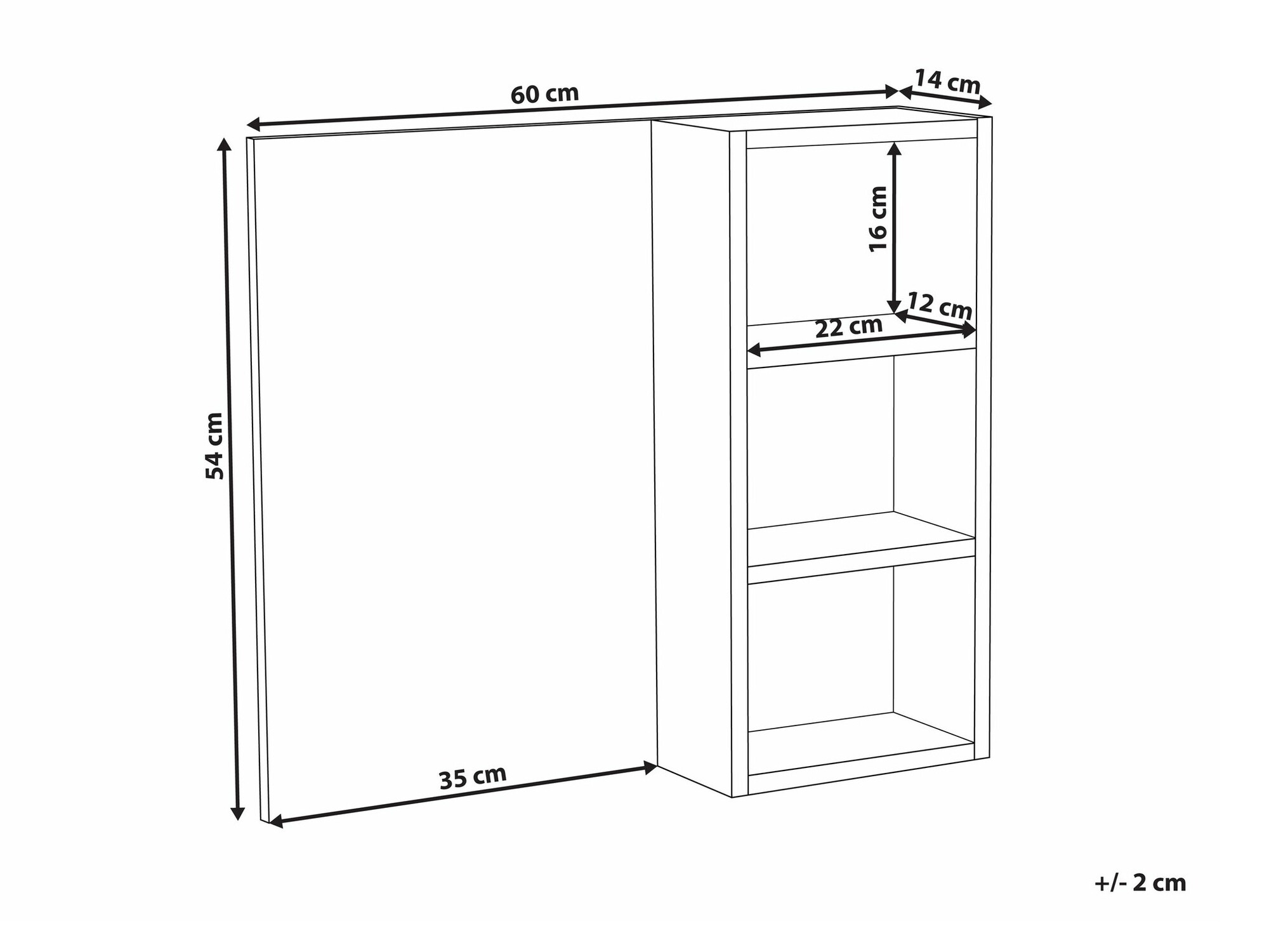 Kupaonsko ogledalo Berwyn 2643 (Crna)