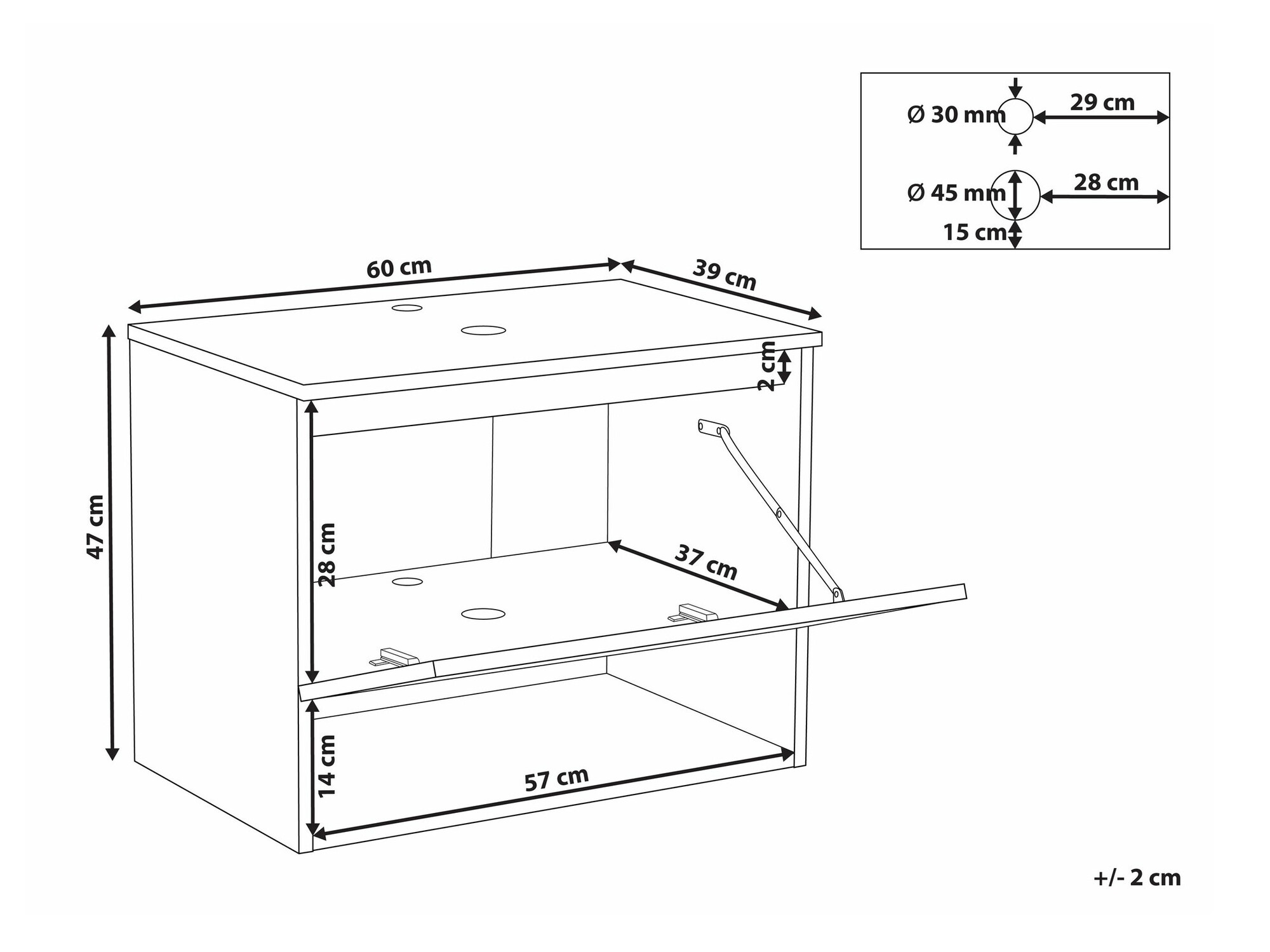 Zidni ormarić za umivaonik Berwyn 2647