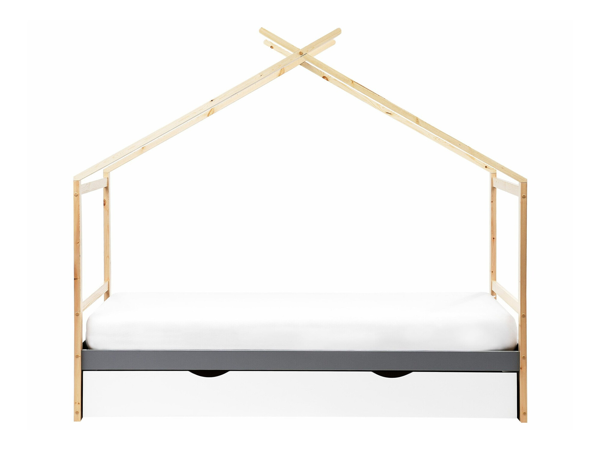 Krevet Berwyn 2652 (Siva + Svijetlo drvo)