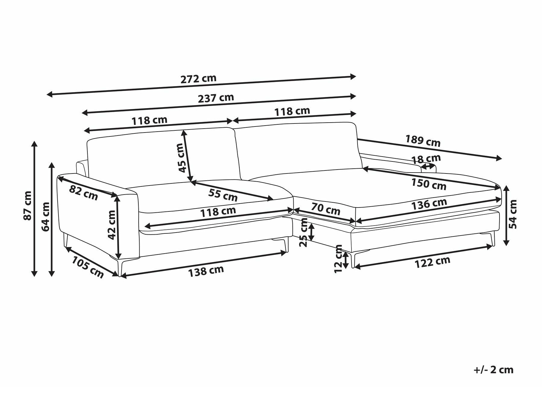 Kutna garnitura Berwyn 2398 (Siva)