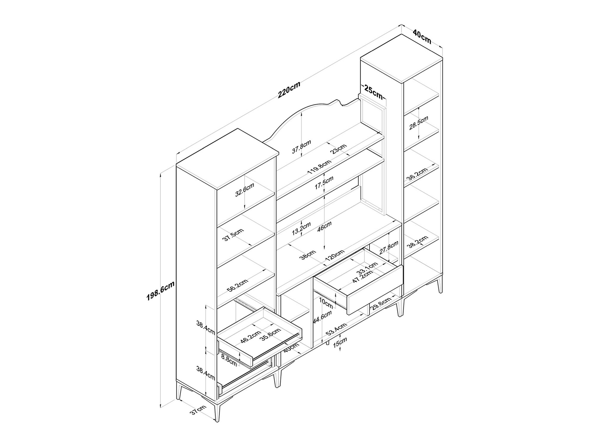 Multifunkcionalni namještaj Kailua 2487