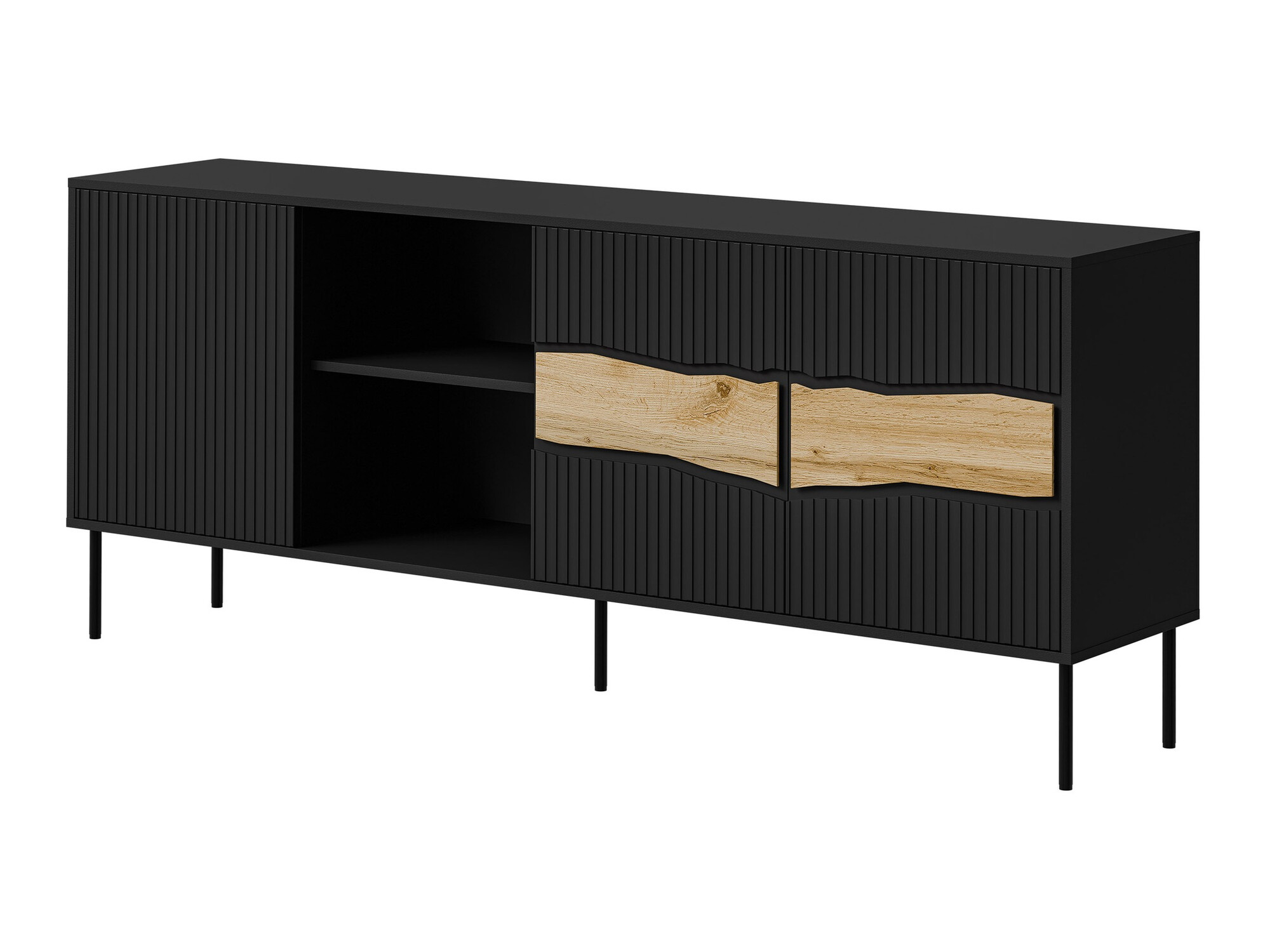 Ormarić Monevare 101 (Crna + Hrast Wotan)