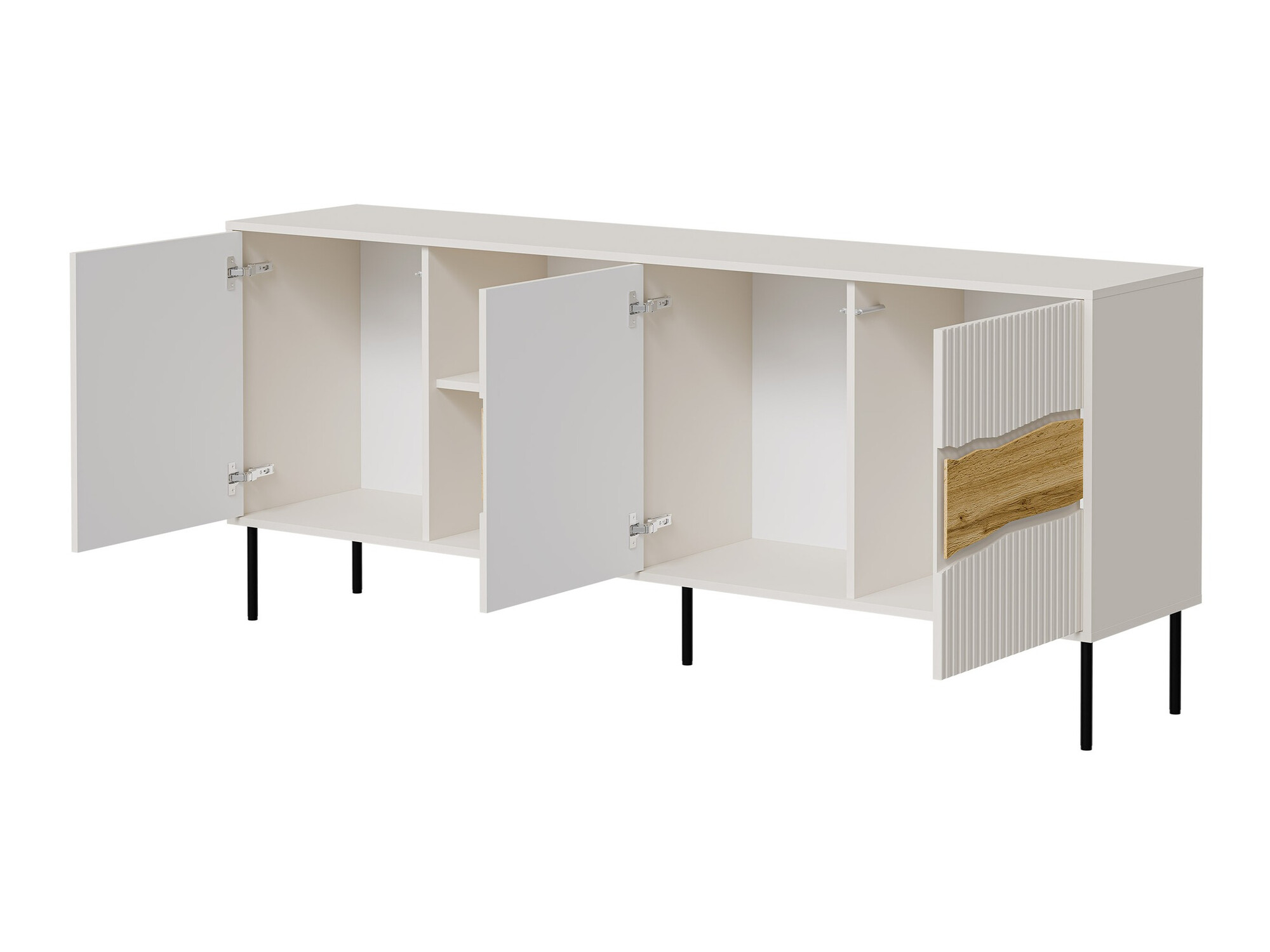 Ormarić Monevare 101 (Crna + Hrast Wotan)