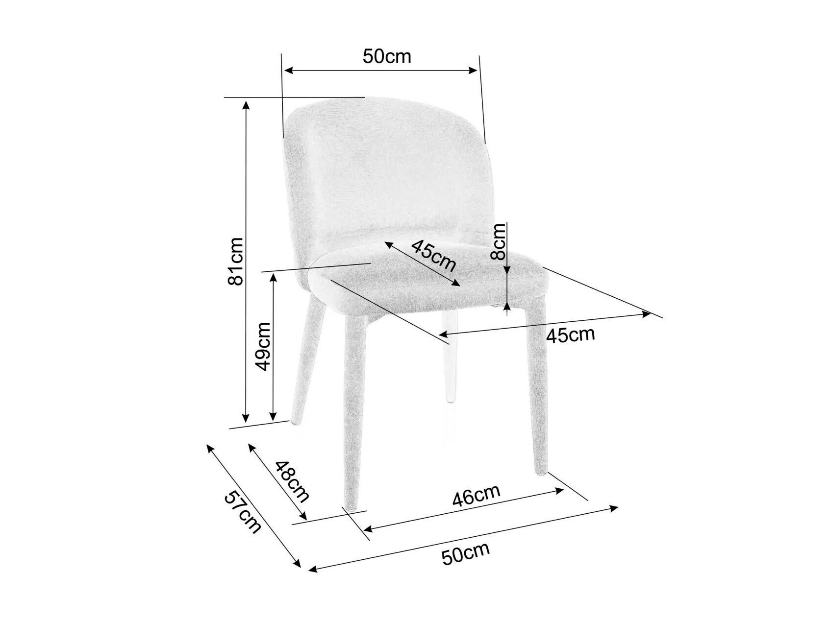 Stolica Detroit 742 (Svijetlo siva)