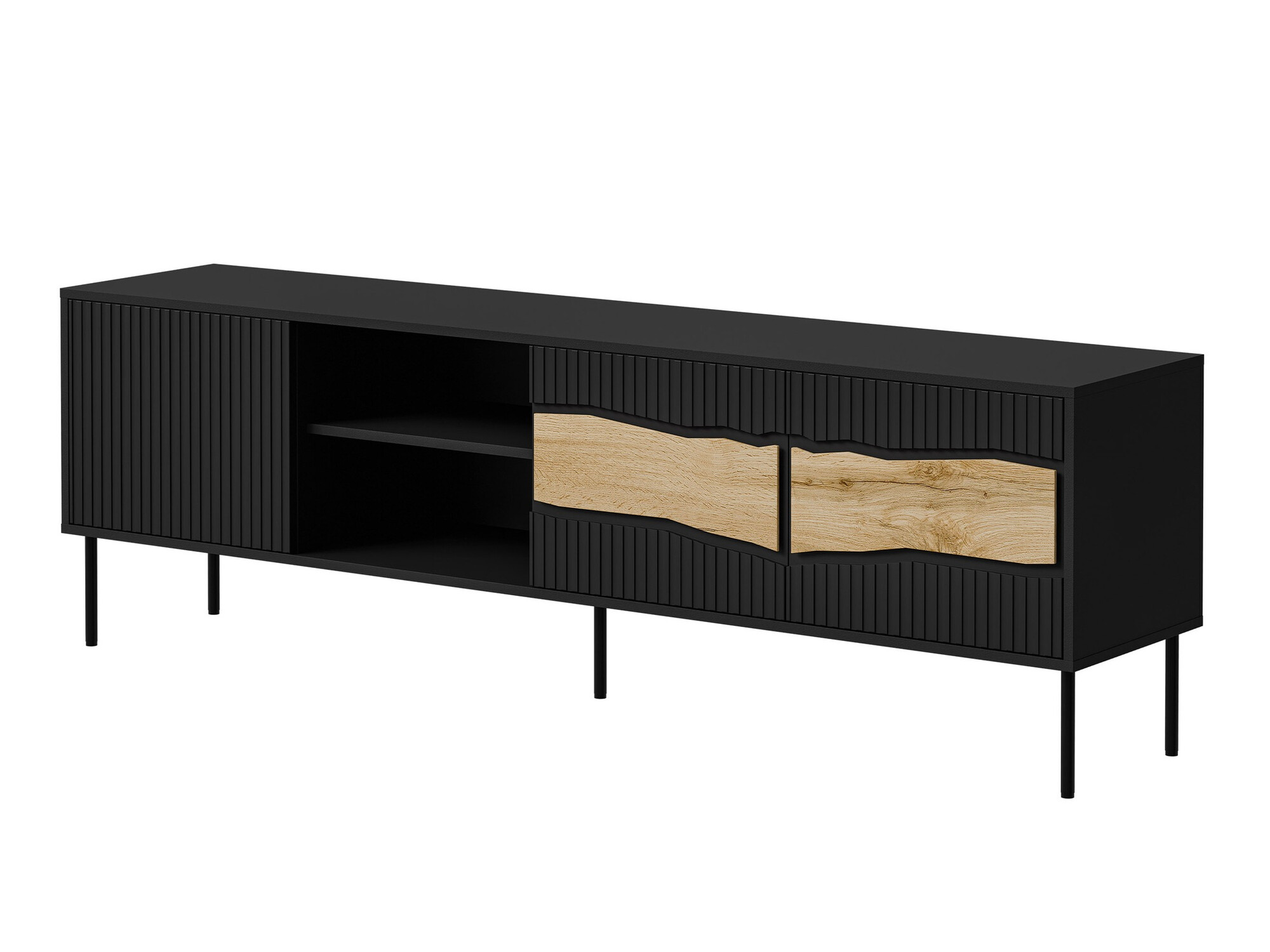 TV stol Monevare 102 (Crna + Hrast Wotan)