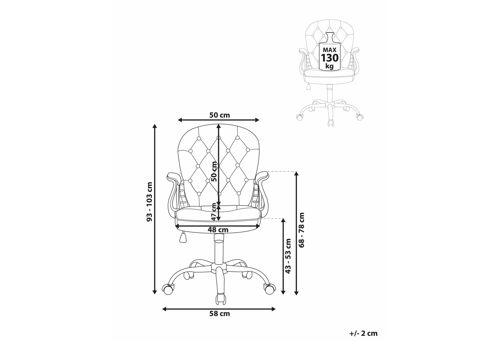 Uredska stolica Berwyn 336 (Svijetlo plava)