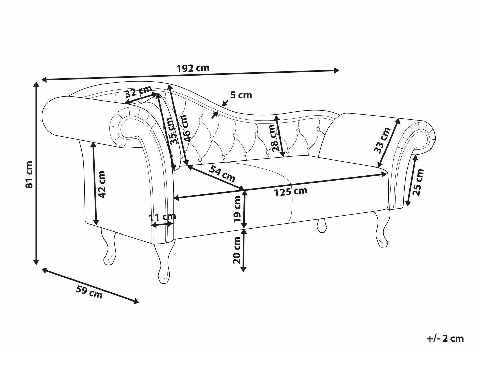 Ležaj Berwyn 1694 (Crna)