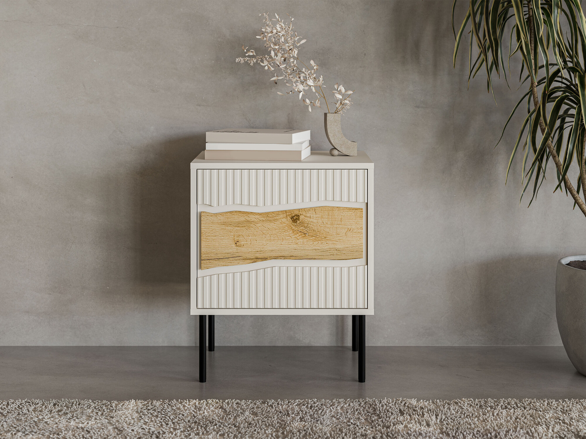 Set noćnih ormarića Monevare 104 (Hrast Wotan + Kašmir)