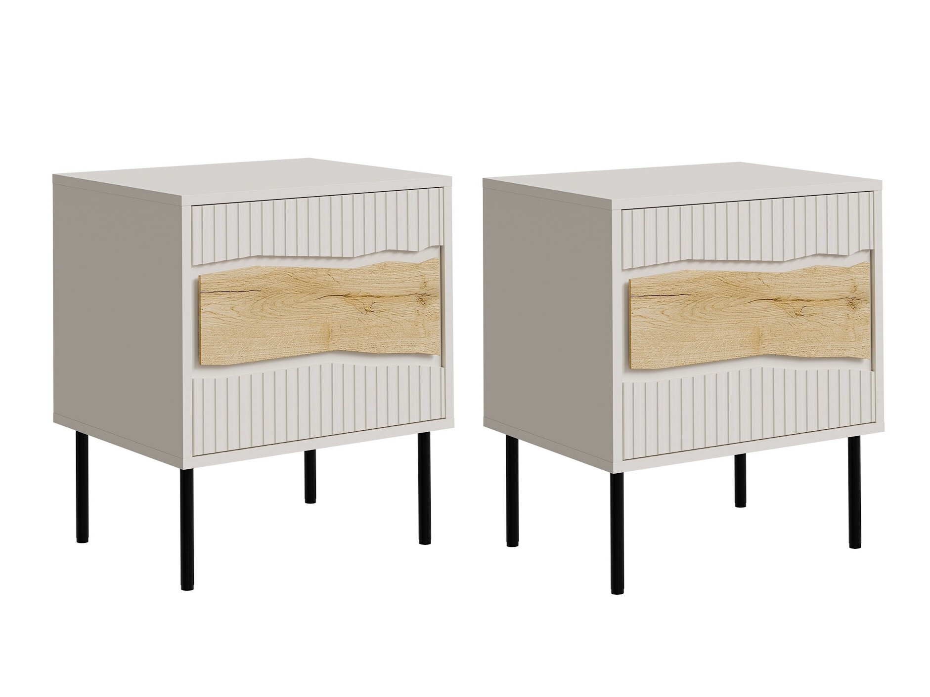 Set noćnih ormarića Monevare 104 (Hrast Wotan + Kašmir)