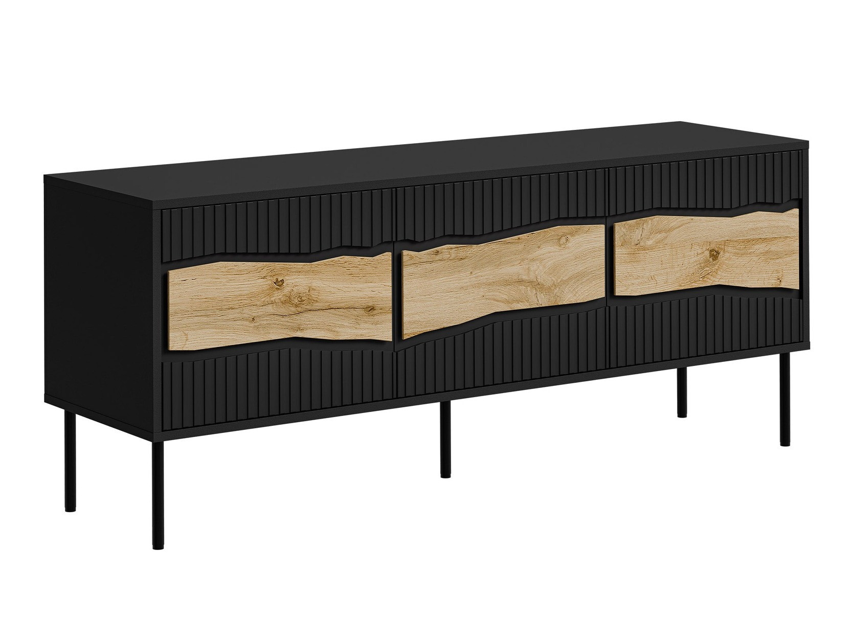 TV stol Monevare 103 (Crna + Wotan hrast)