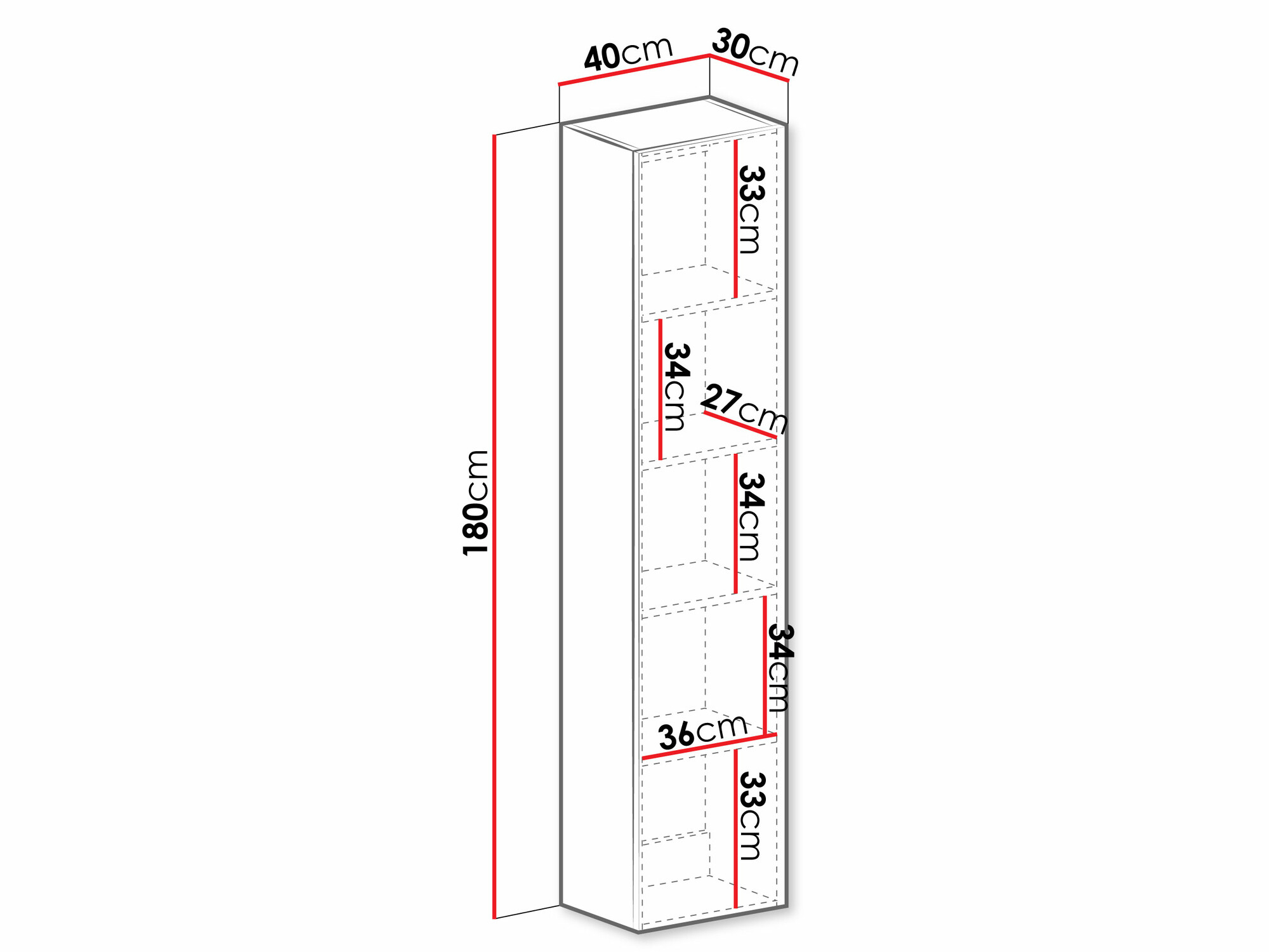Zidna polica Venenou 128 (Bijela + Sjajno bijela)