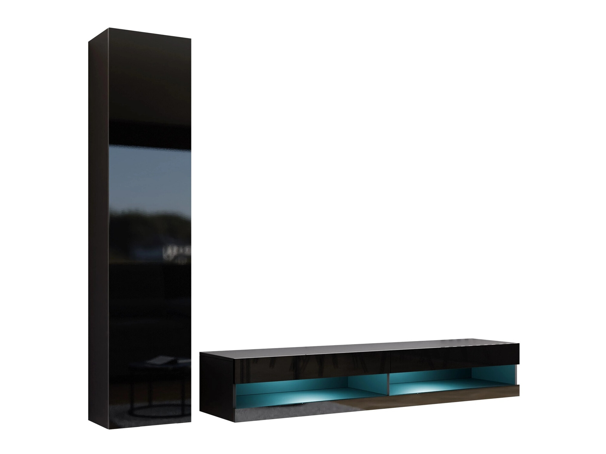 Dnevni boravak Venenou 114 (Crna + Sjajno crna)