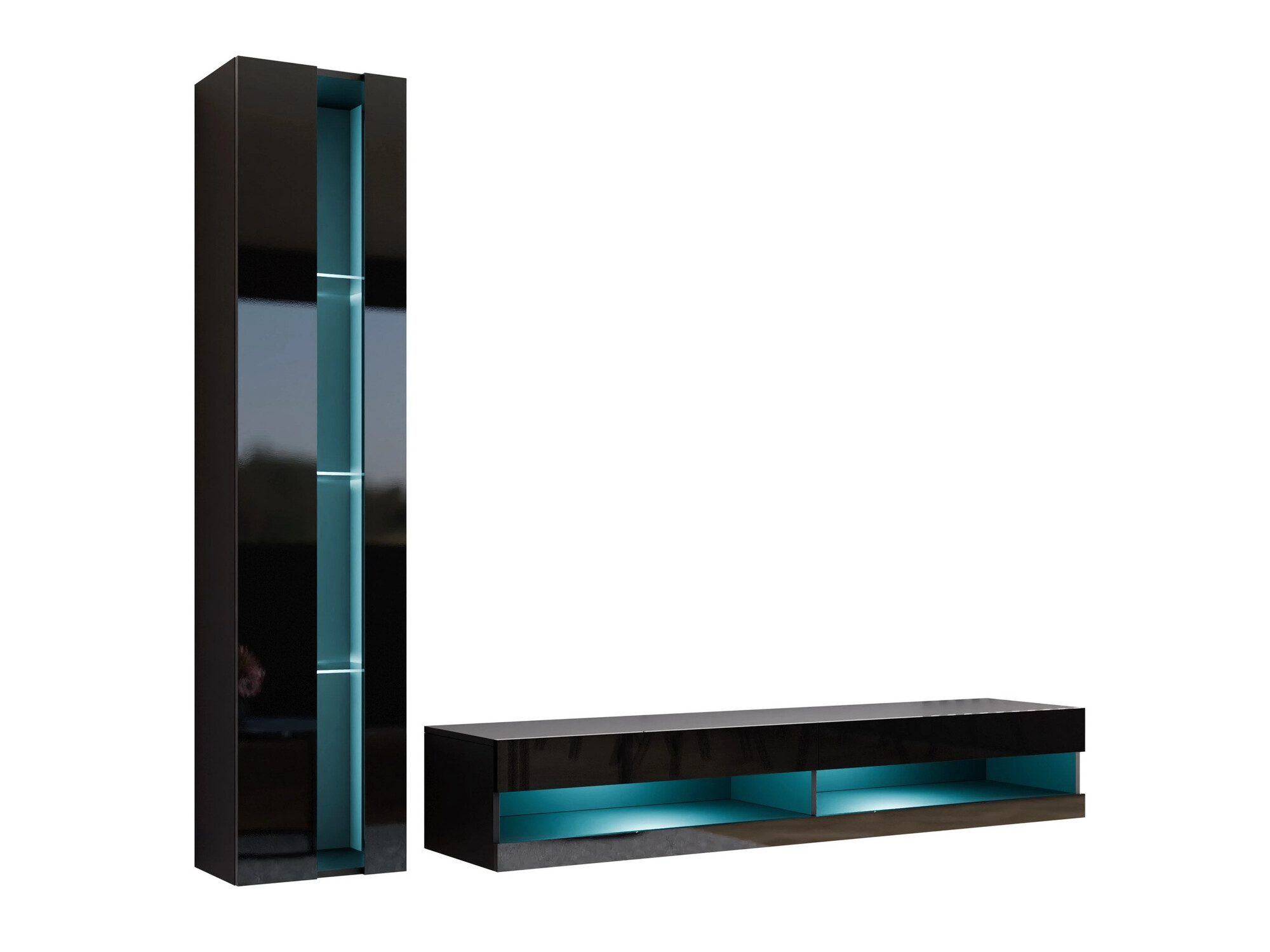 Dnevni boravak Venenou 118 (Crna + Sjajno crna)