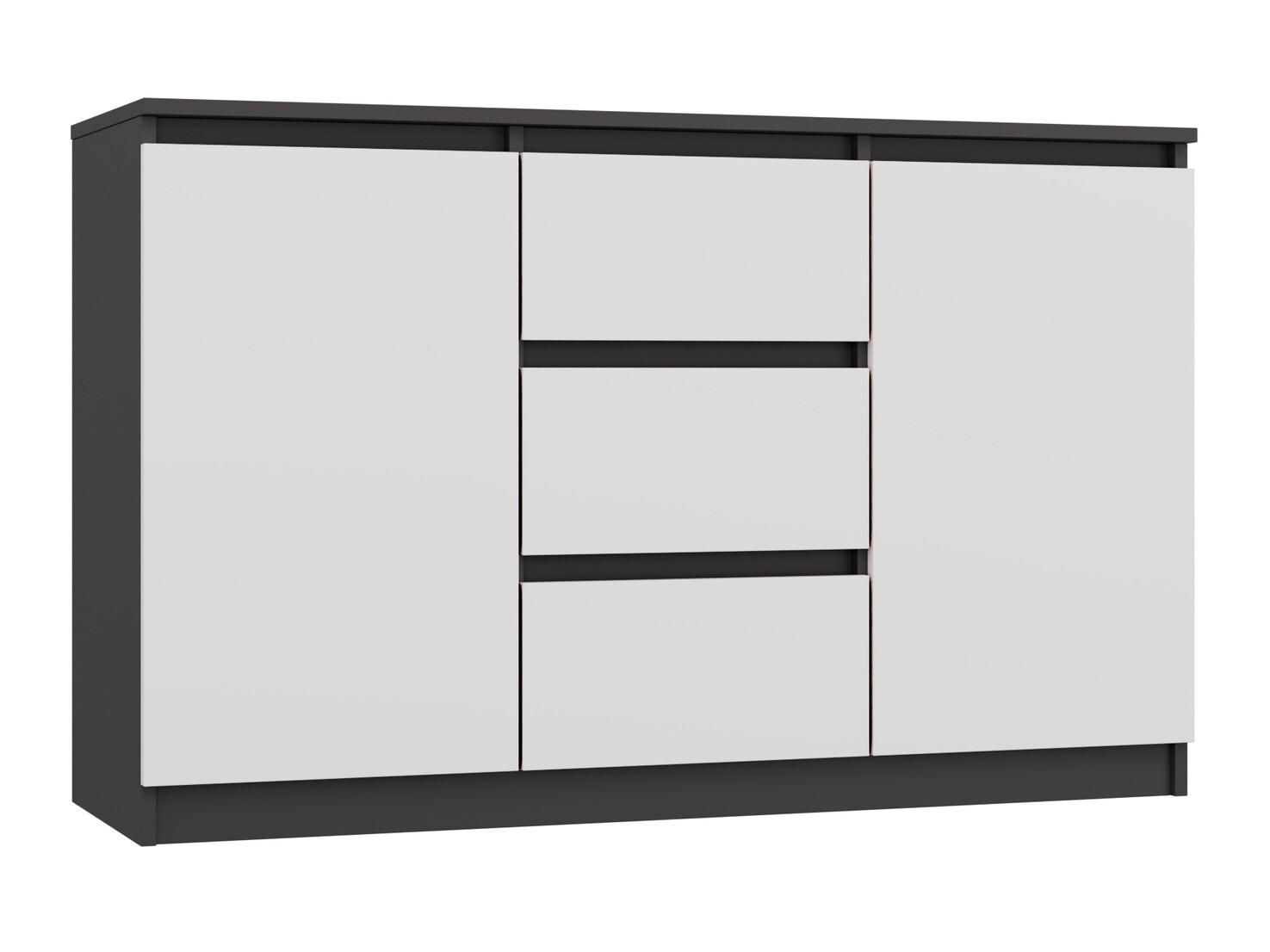 Komoda Elbvelu 112 (Bijela + Antracit)