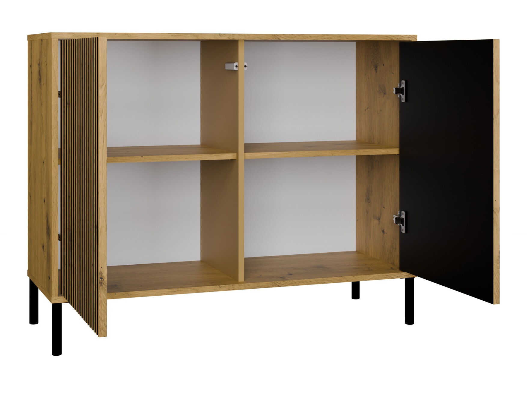 Ormarić Orlsone 108 (Crna + Artisan hrast)