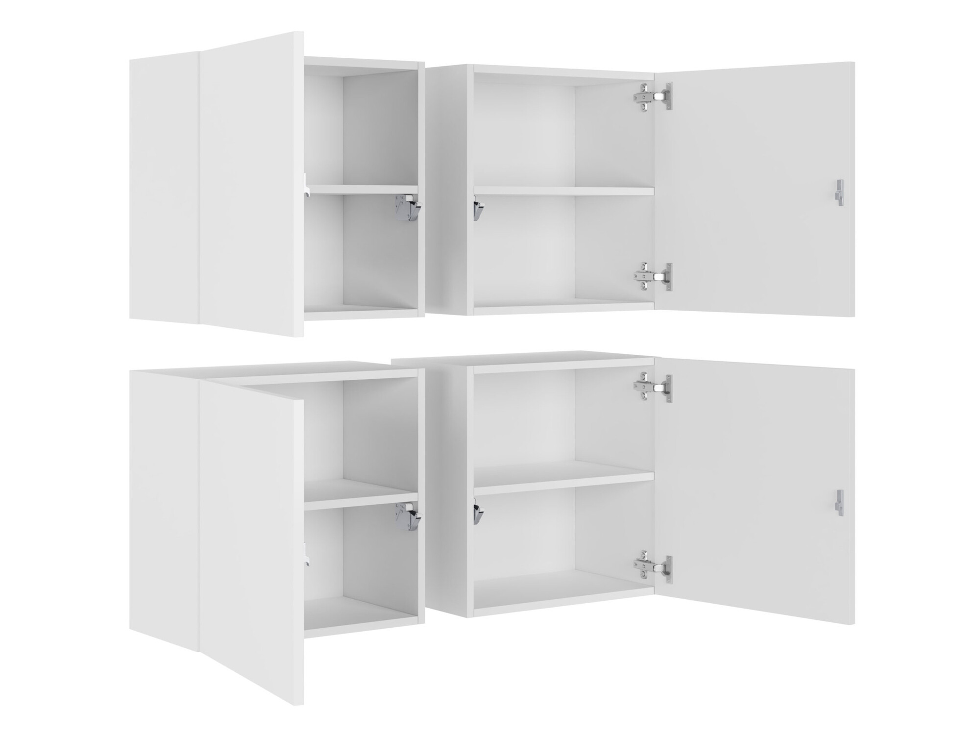Set ormarića Vilrin (Crna + Sjajno crna)